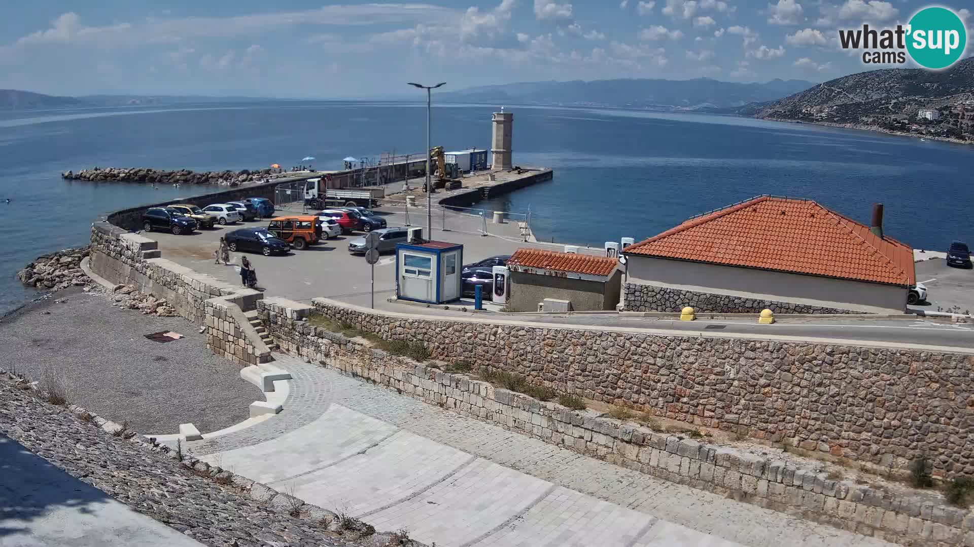 Webcam port de Senj – Vue sur la jetée et le phare