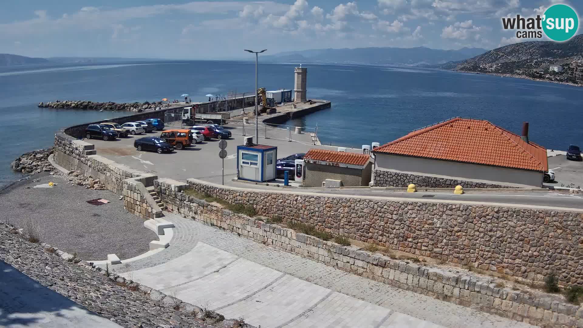 Webcam puerto de Senj – Rompeolas y faro en directo