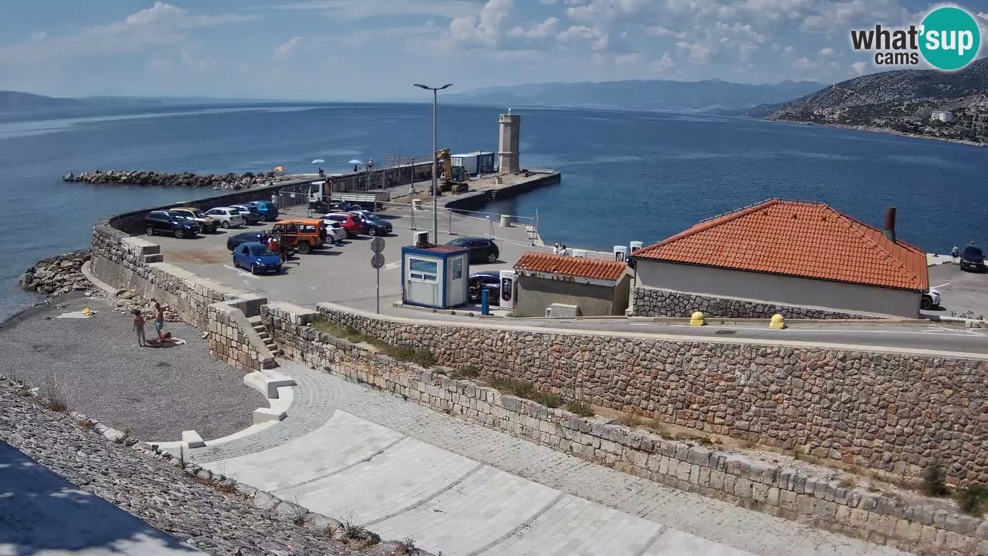 Webcam port de Senj – Vue sur la jetée et le phare
