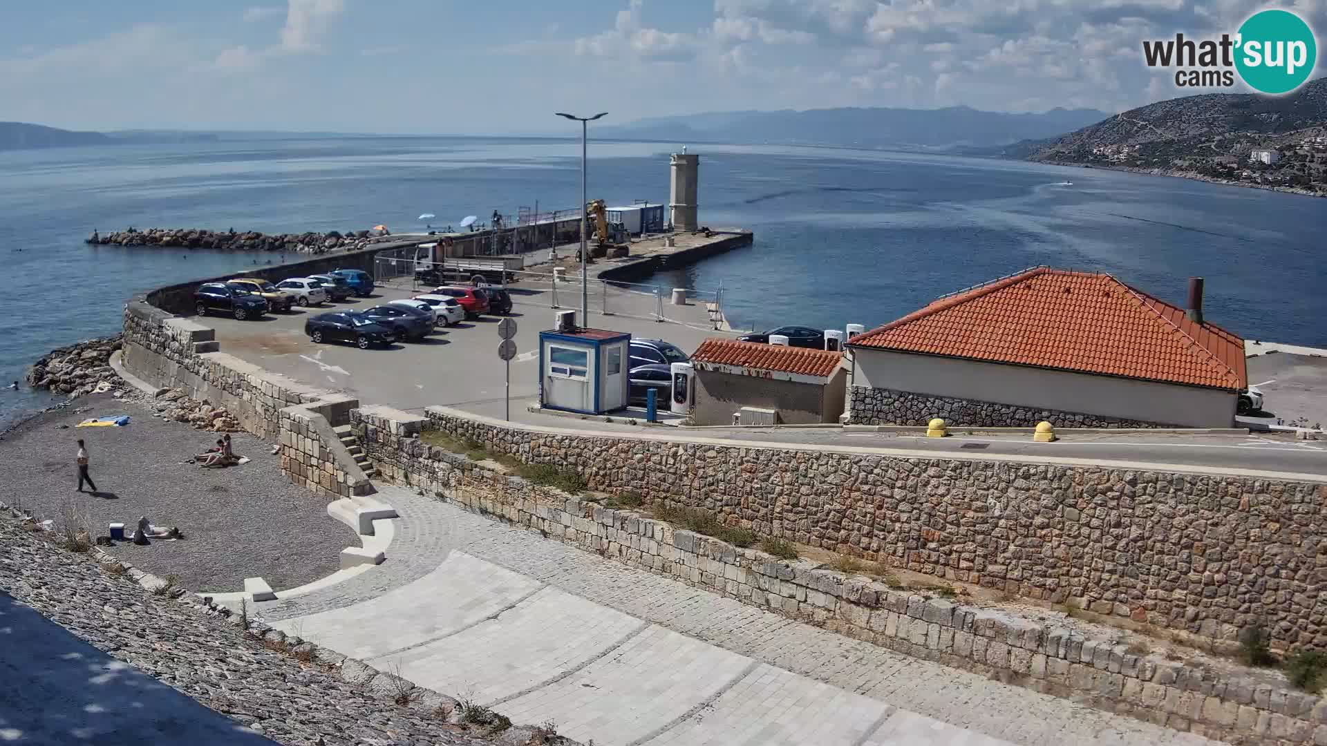 Senj Hafen Webcam – Wellenbrecher & Leuchtturm Liveblick