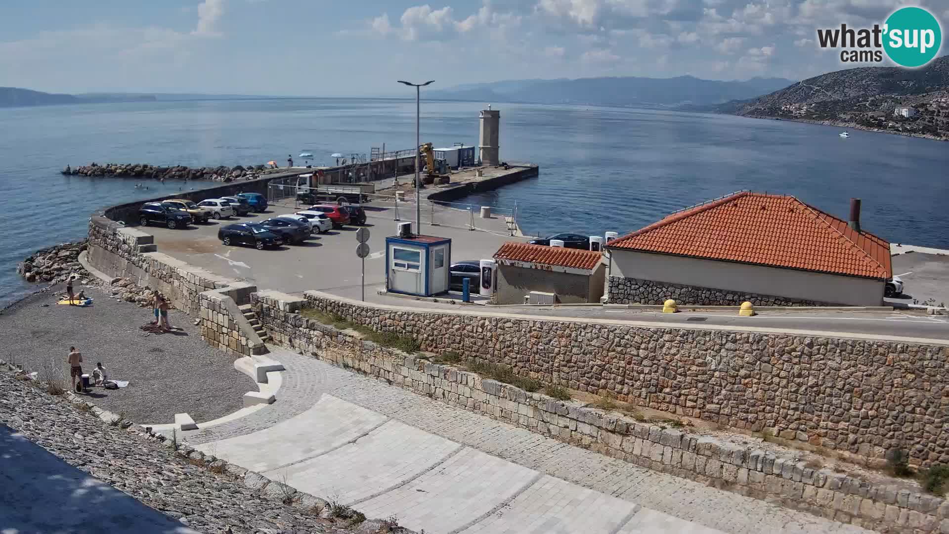 Senj Hafen Webcam – Wellenbrecher & Leuchtturm Liveblick