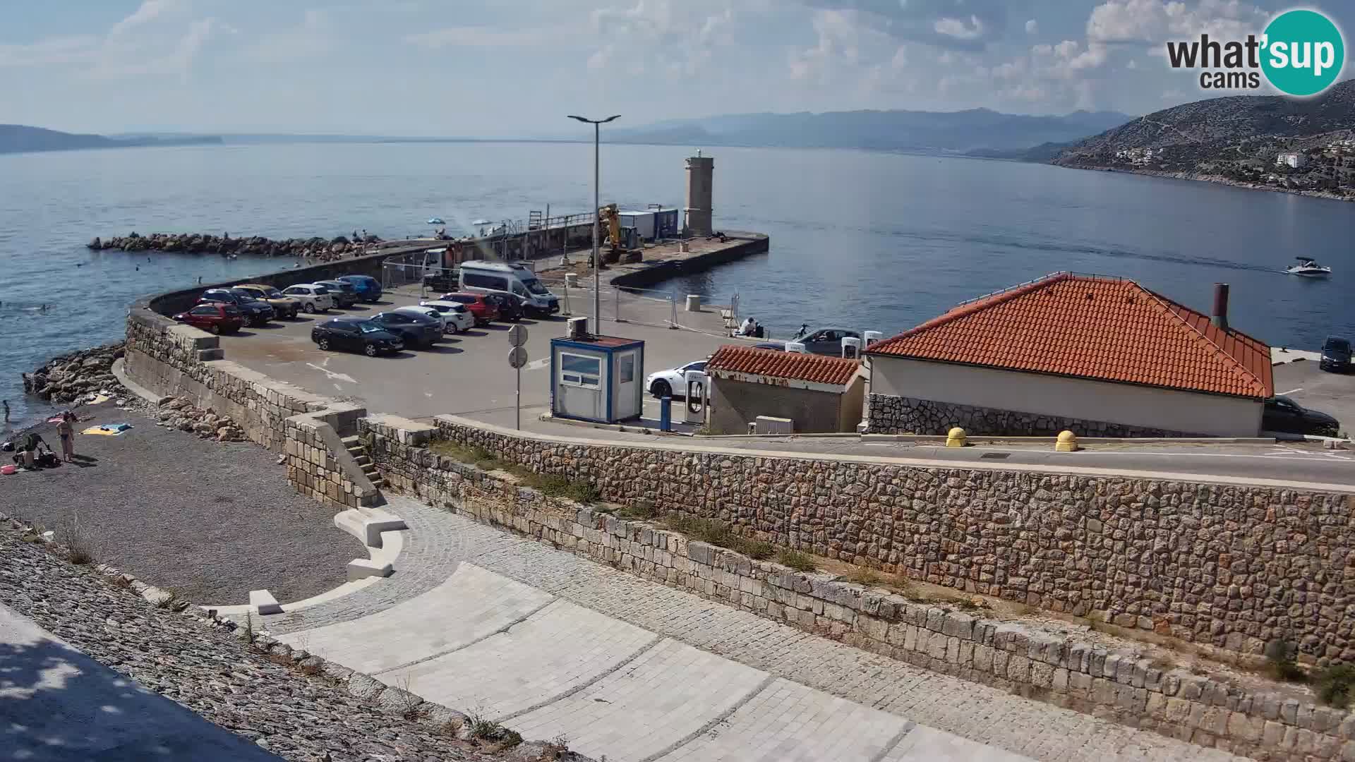Senj Hafen Webcam – Wellenbrecher & Leuchtturm Liveblick