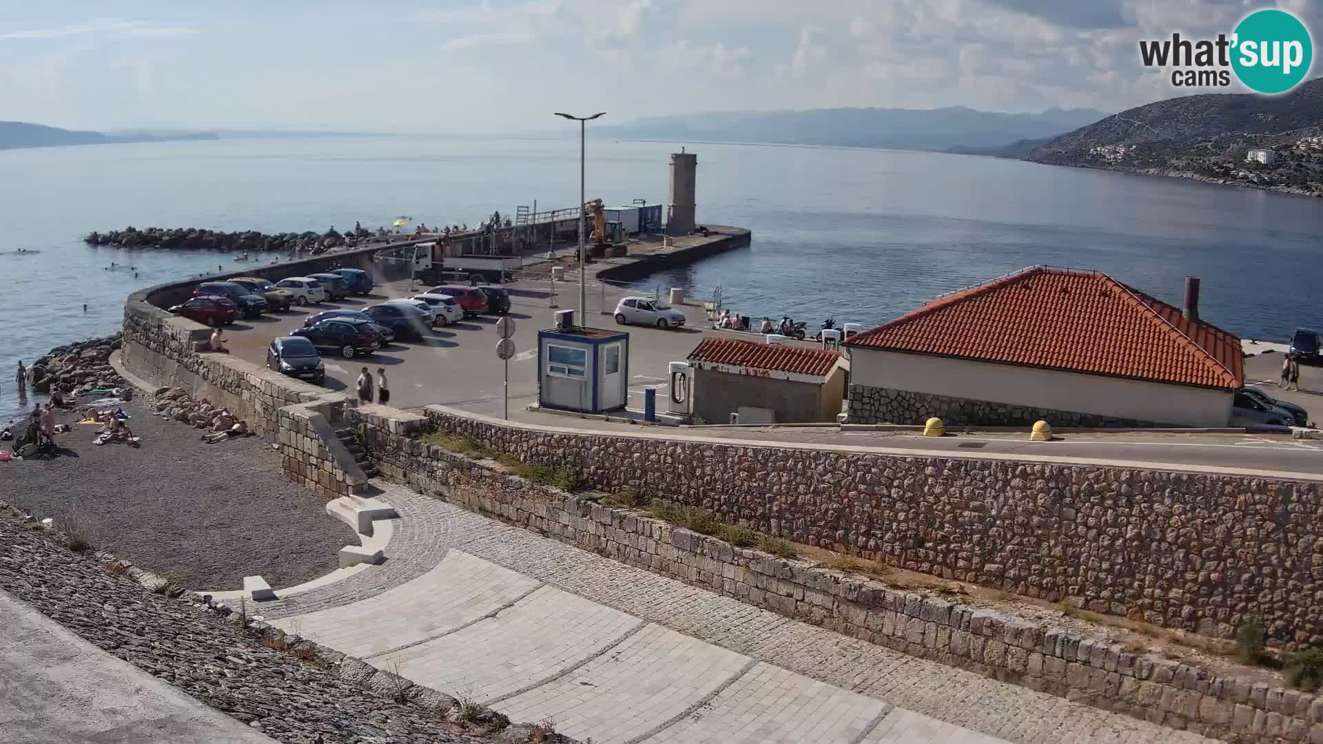 Senj Hafen Webcam – Wellenbrecher & Leuchtturm Liveblick