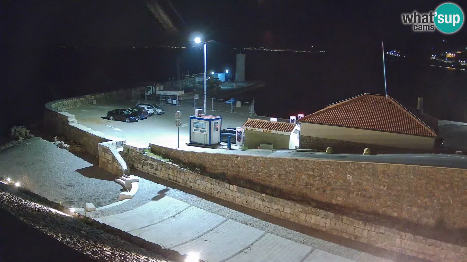 Webcam port de Senj – Vue sur la jetée et le phare