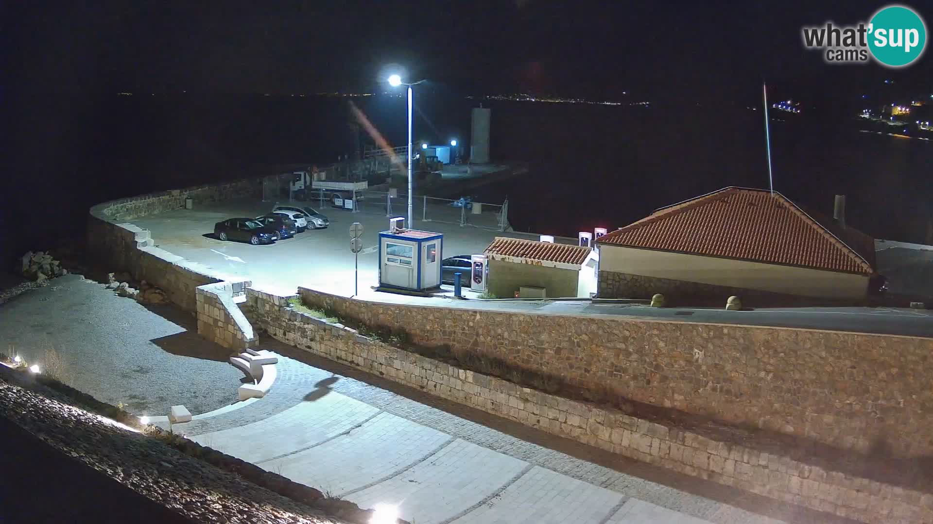 Webcam port de Senj – Vue sur la jetée et le phare