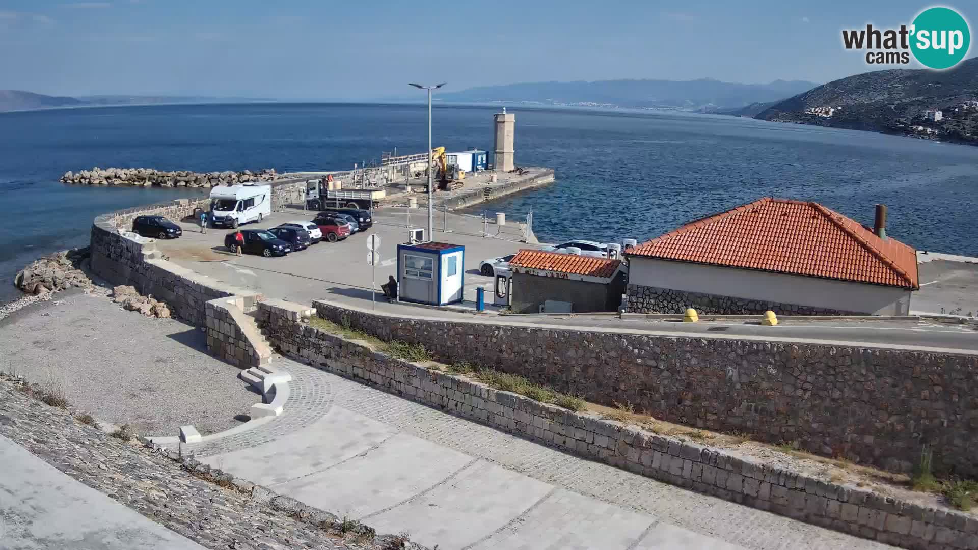 Senj Hafen Webcam – Wellenbrecher & Leuchtturm Liveblick