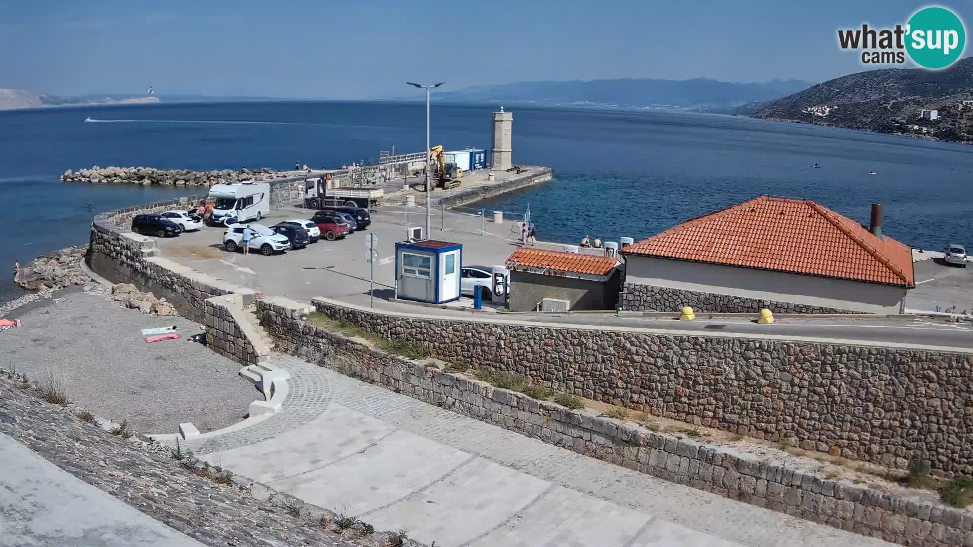 Webcam puerto de Senj – Rompeolas y faro en directo