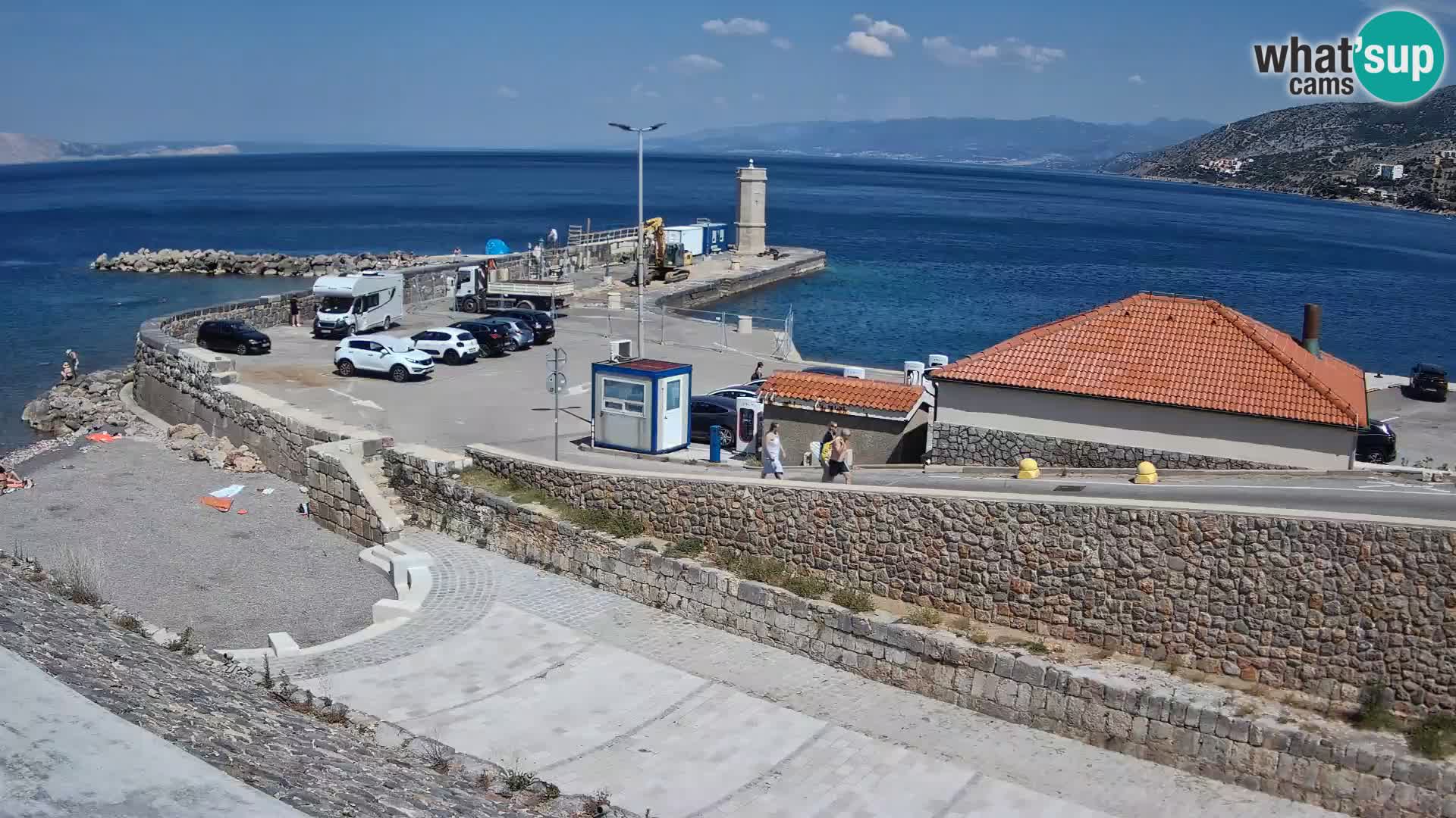 Webcam port de Senj – Vue sur la jetée et le phare
