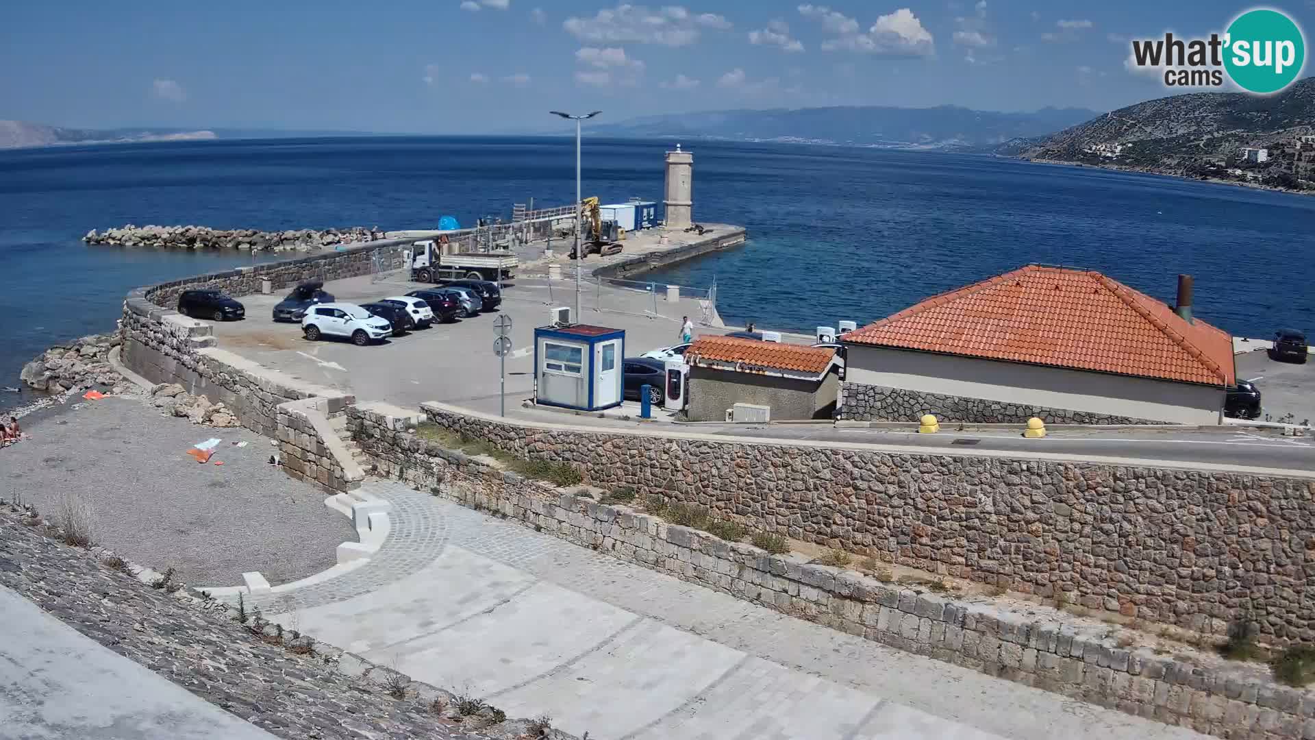 Webcam puerto de Senj – Rompeolas y faro en directo