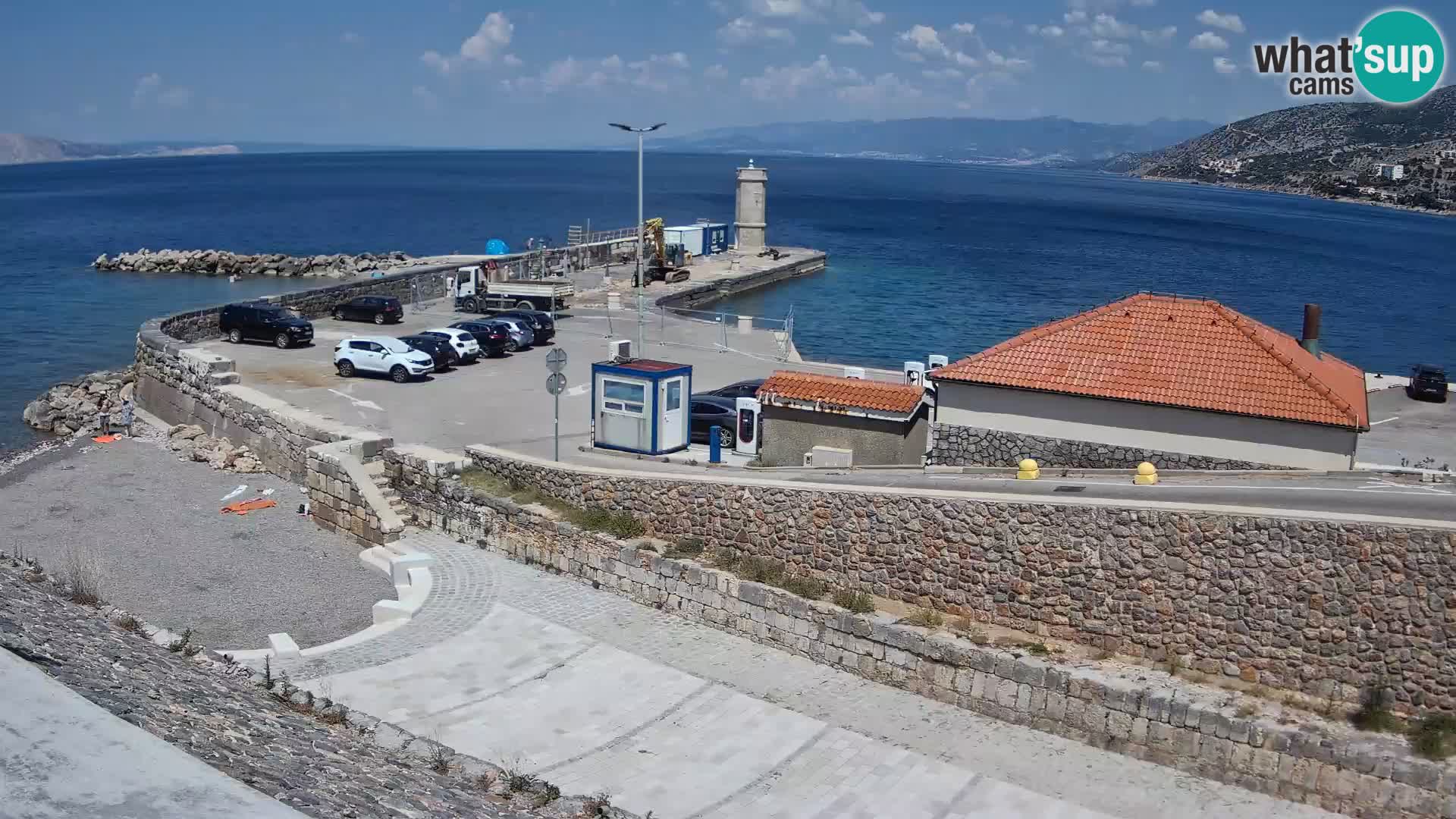 Senj Hafen Webcam – Wellenbrecher & Leuchtturm Liveblick