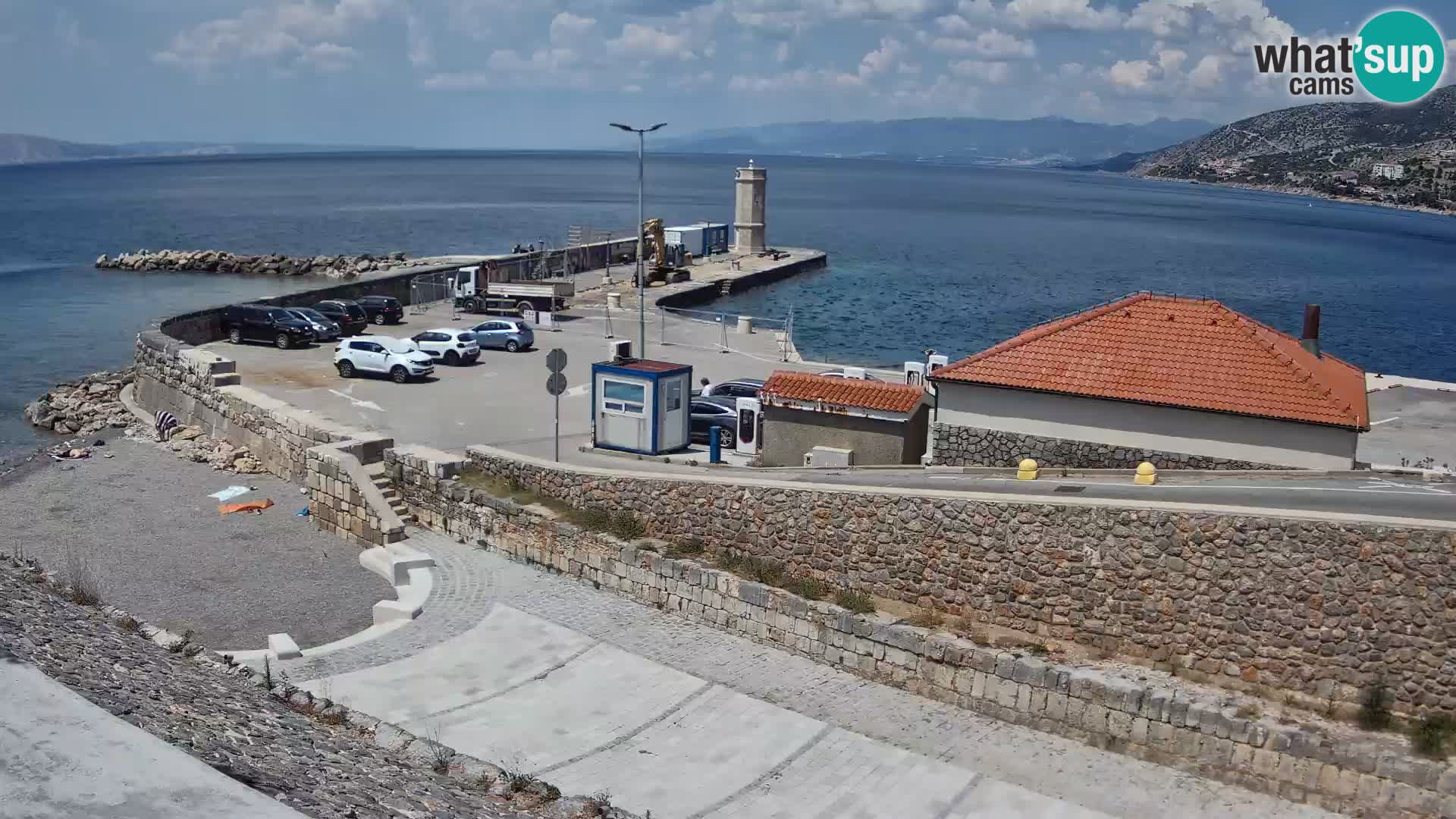 Webcam puerto de Senj – Rompeolas y faro en directo