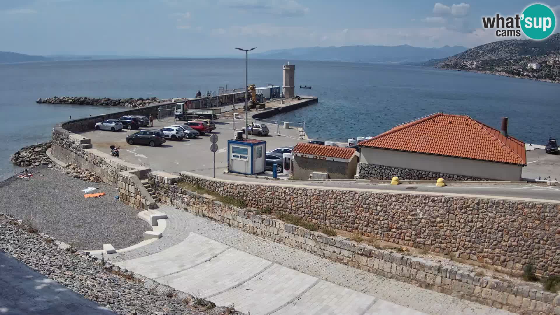Senj Hafen Webcam – Wellenbrecher & Leuchtturm Liveblick