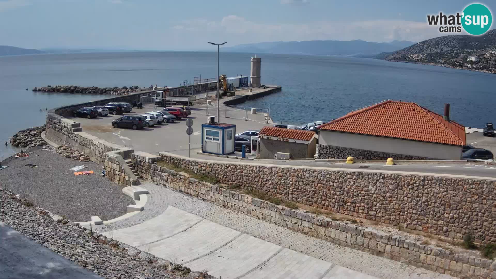Webcam puerto de Senj – Rompeolas y faro en directo