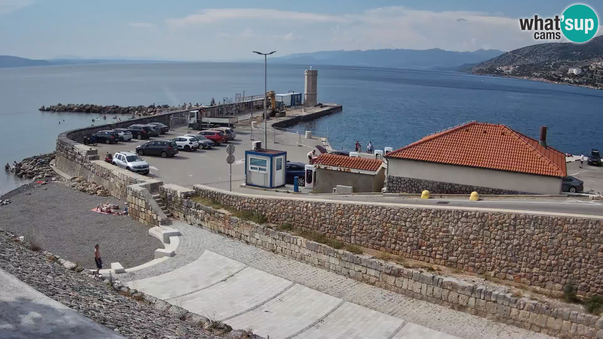 Webcam port de Senj – Vue sur la jetée et le phare