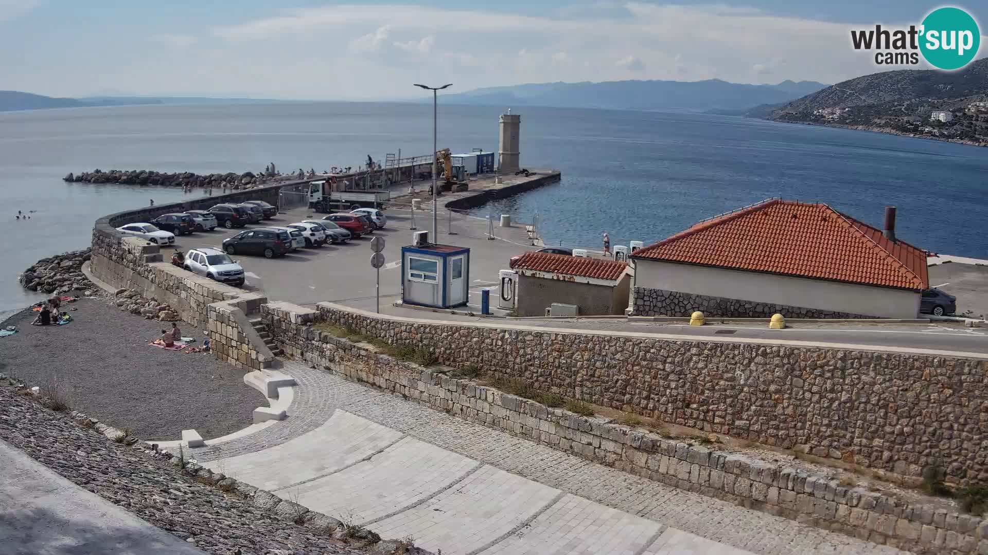 Webcam port de Senj – Vue sur la jetée et le phare