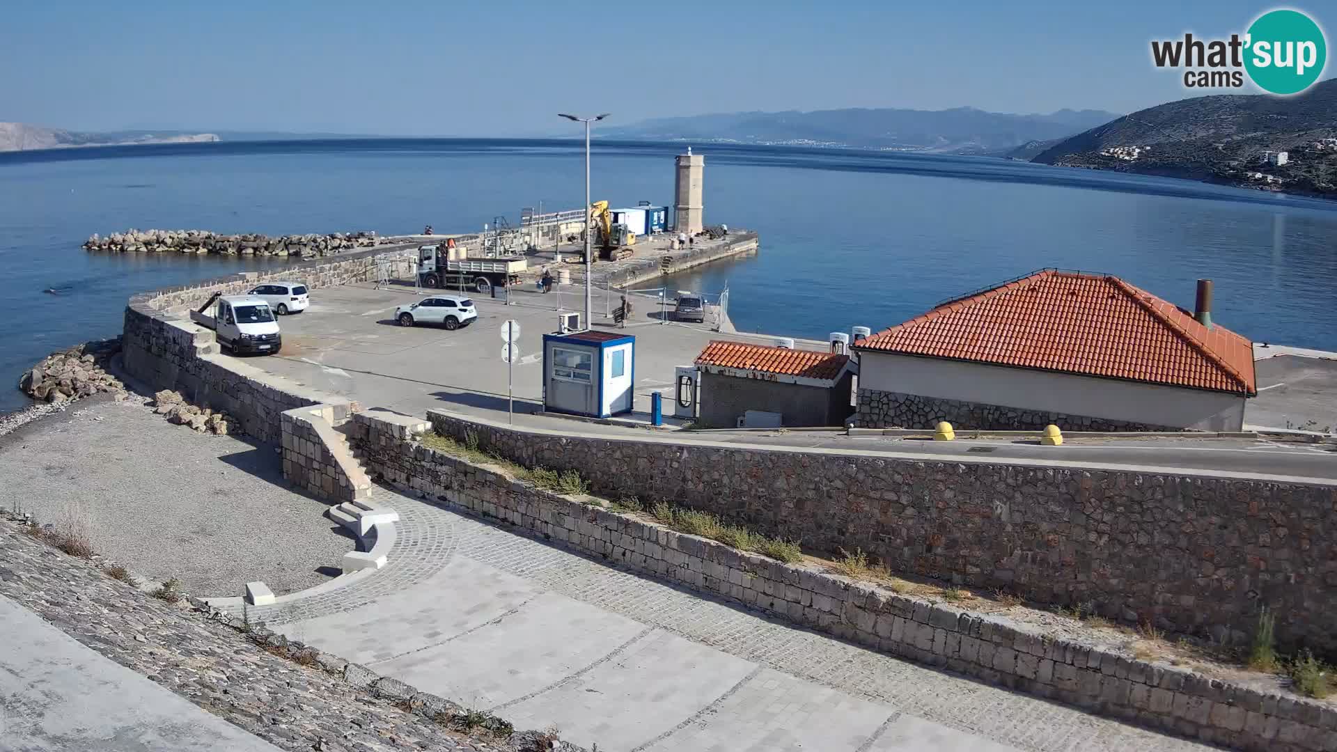 Webcam puerto de Senj – Rompeolas y faro en directo