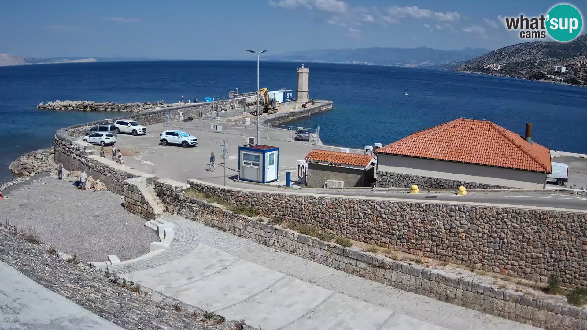 Senj Hafen Webcam – Wellenbrecher & Leuchtturm Liveblick