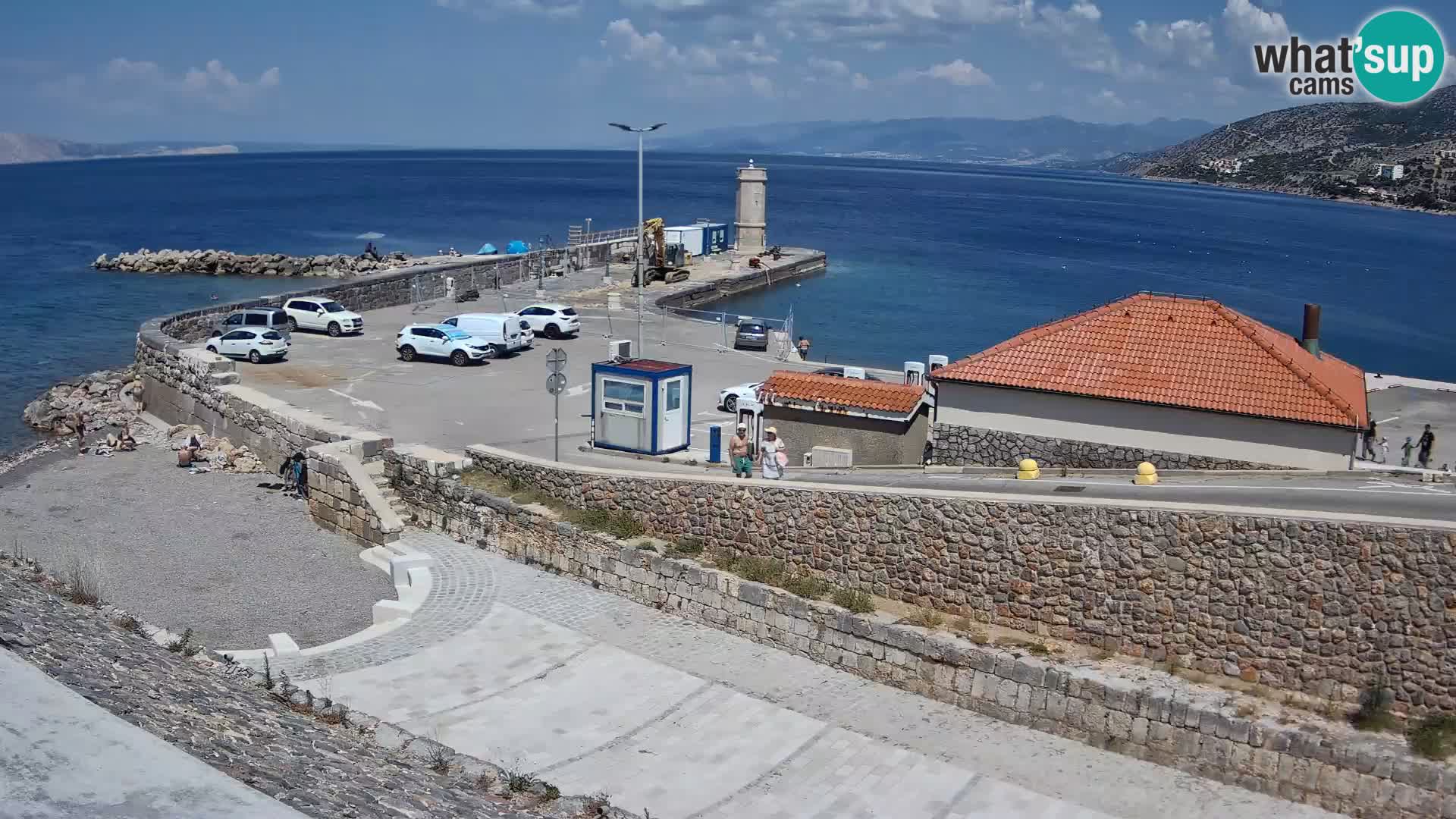 Senj Hafen Webcam – Wellenbrecher & Leuchtturm Liveblick