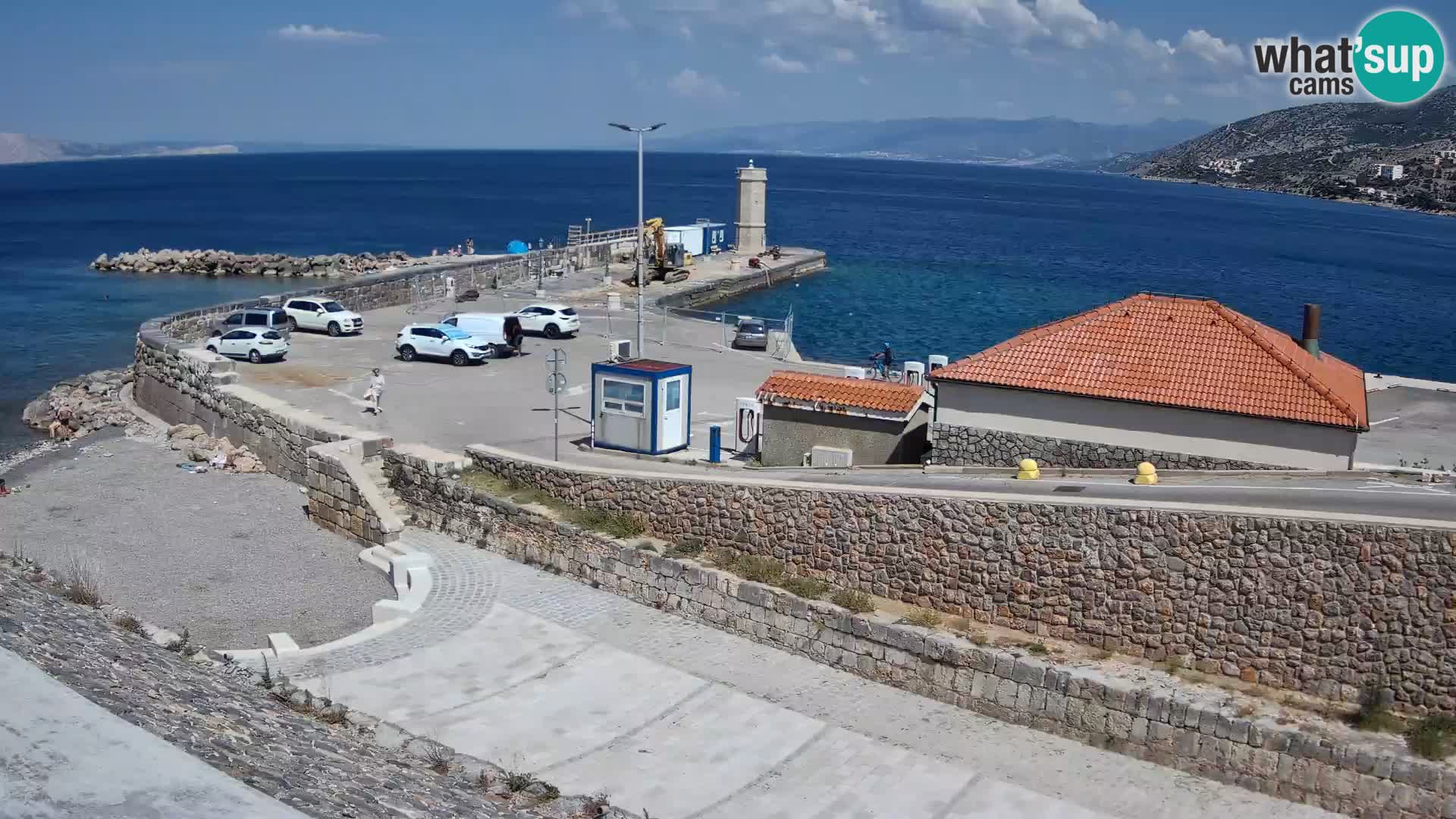 Webcam puerto de Senj – Rompeolas y faro en directo