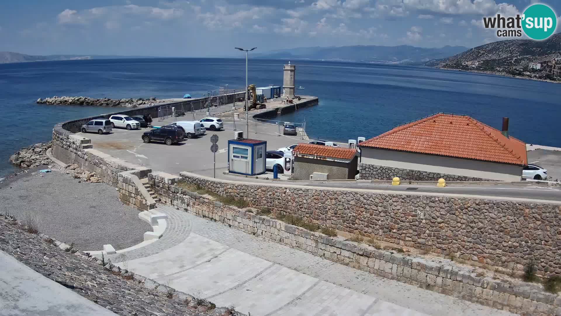 Webcam puerto de Senj – Rompeolas y faro en directo