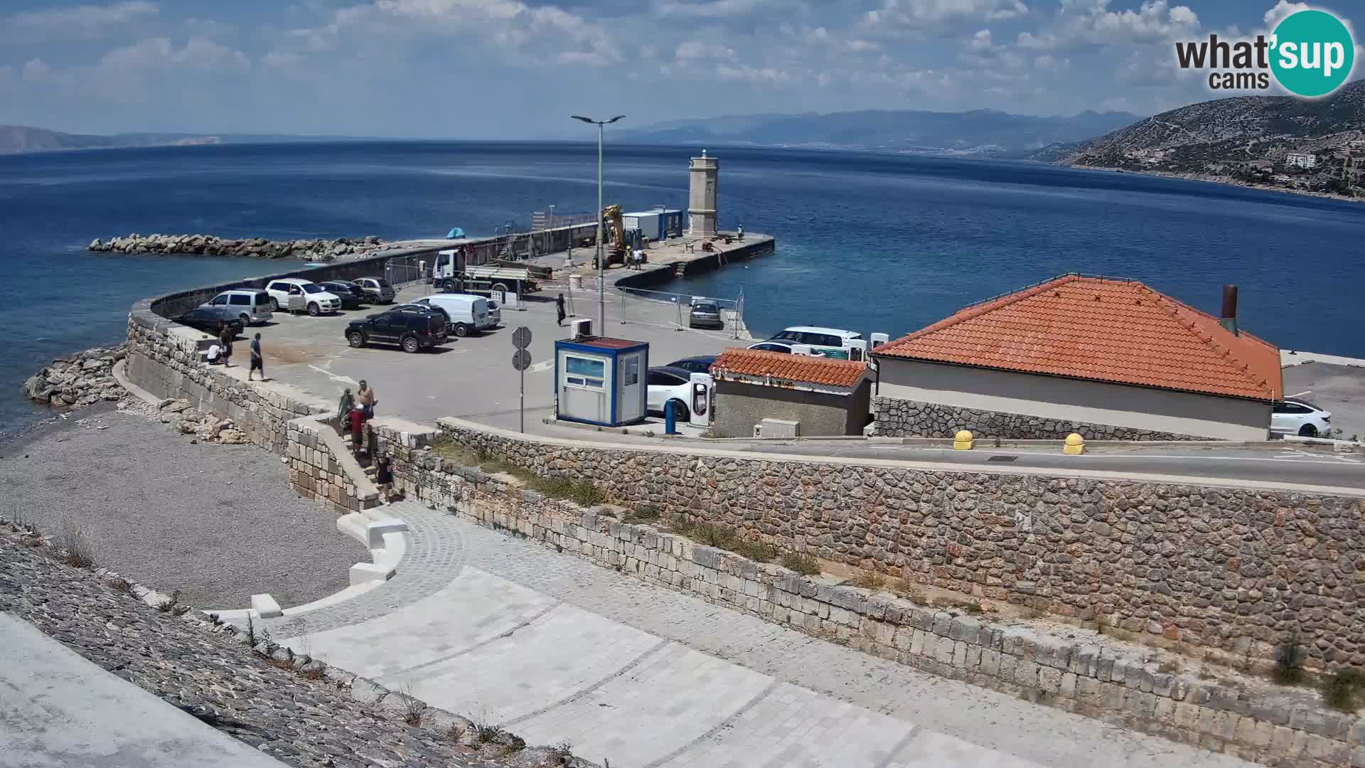Webcam puerto de Senj – Rompeolas y faro en directo