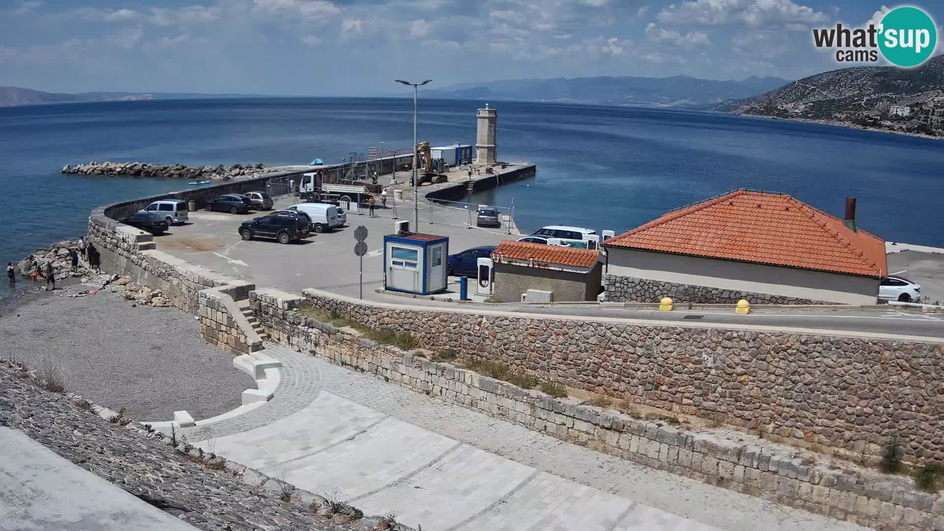 Webcam port de Senj – Vue sur la jetée et le phare