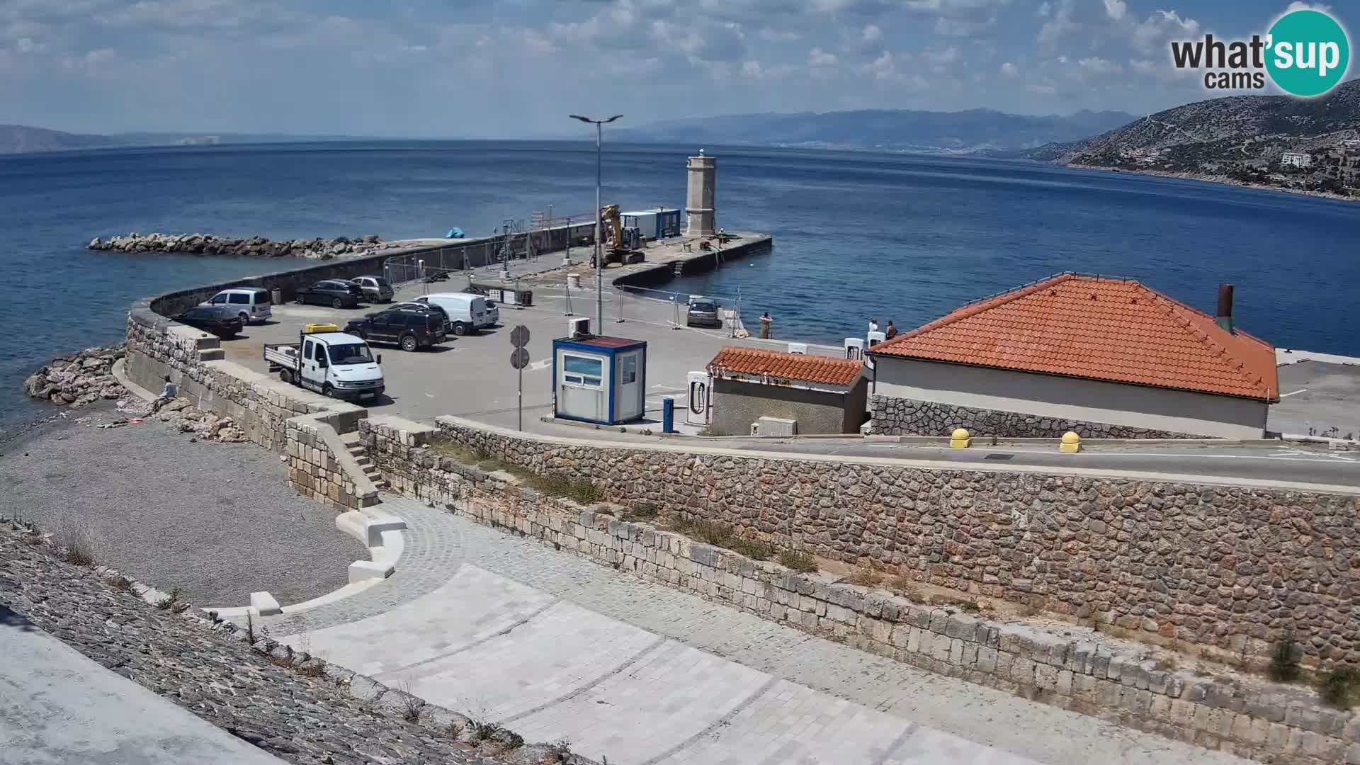 Senj Hafen Webcam – Wellenbrecher & Leuchtturm Liveblick
