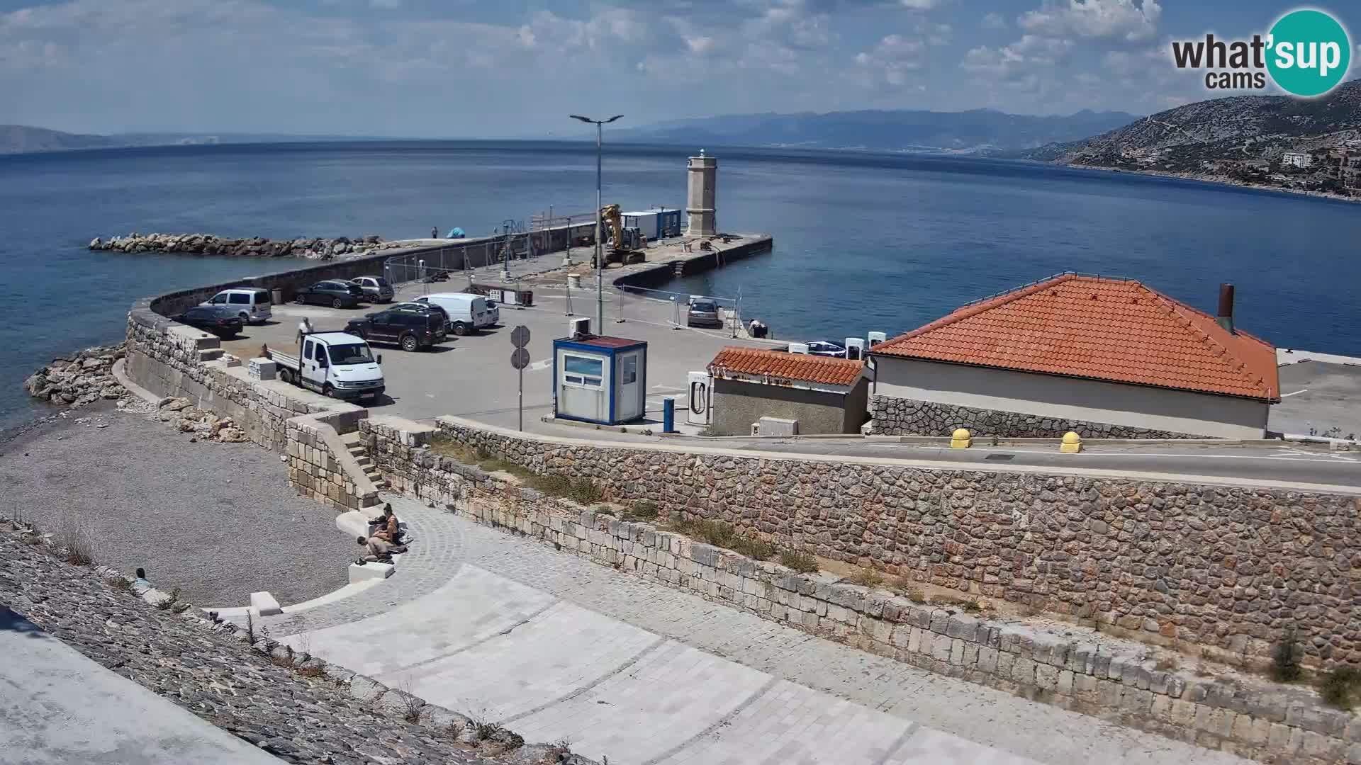 Senj Hafen Webcam – Wellenbrecher & Leuchtturm Liveblick