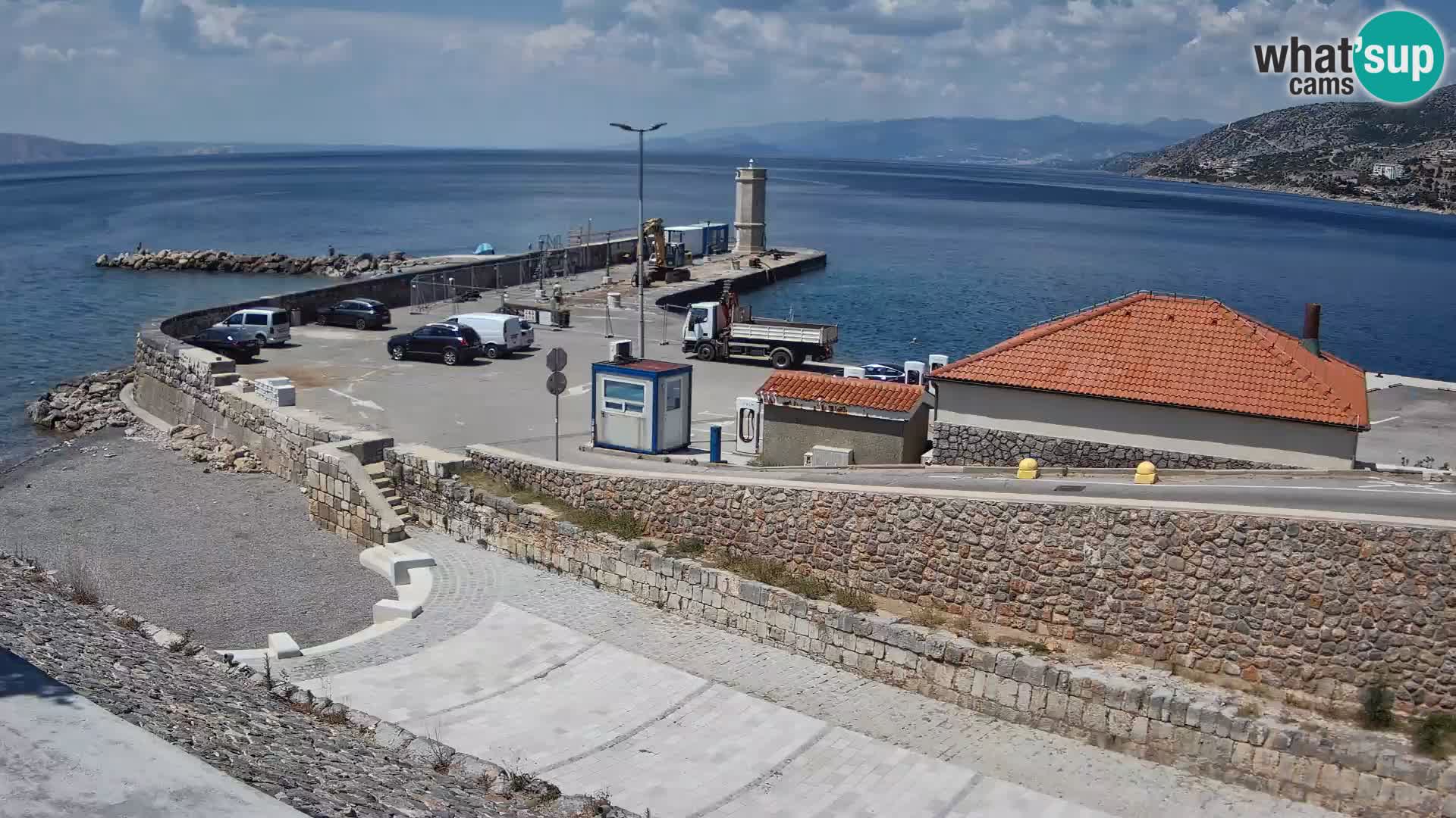 Webcam puerto de Senj – Rompeolas y faro en directo