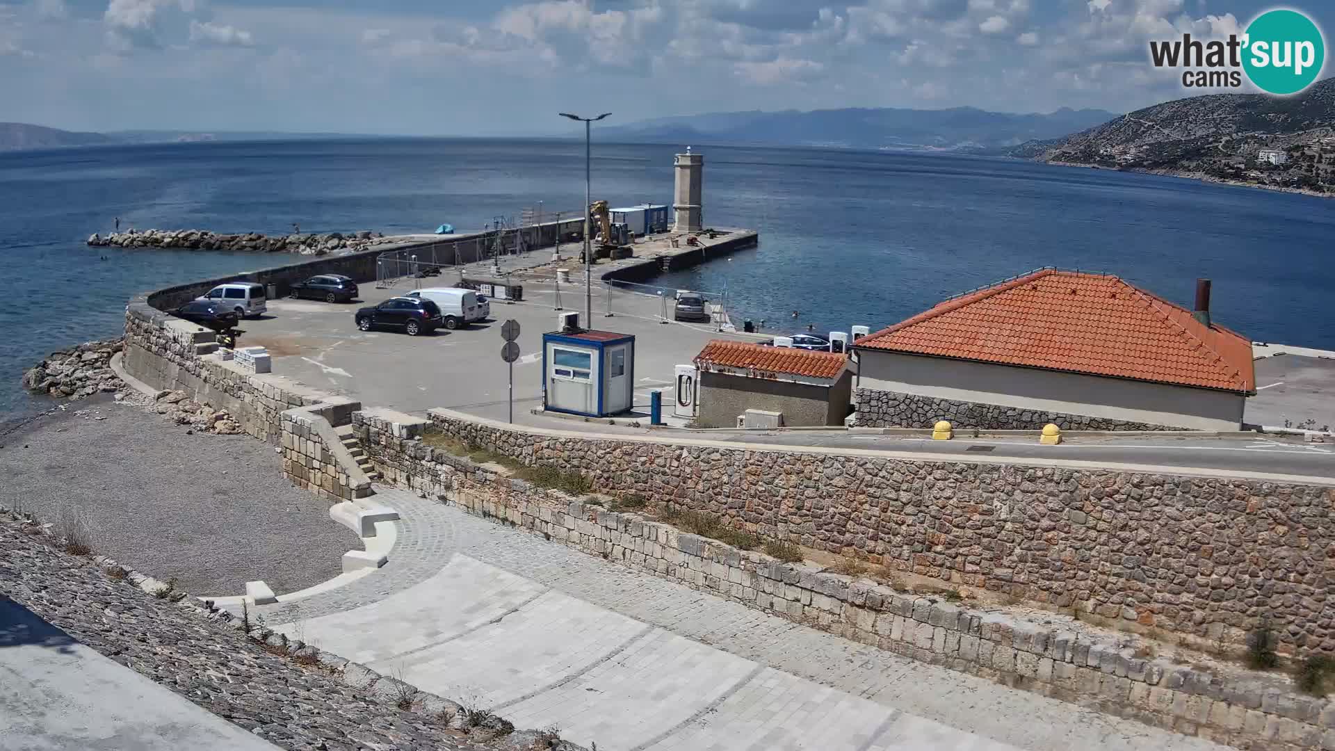 Senj Hafen Webcam – Wellenbrecher & Leuchtturm Liveblick