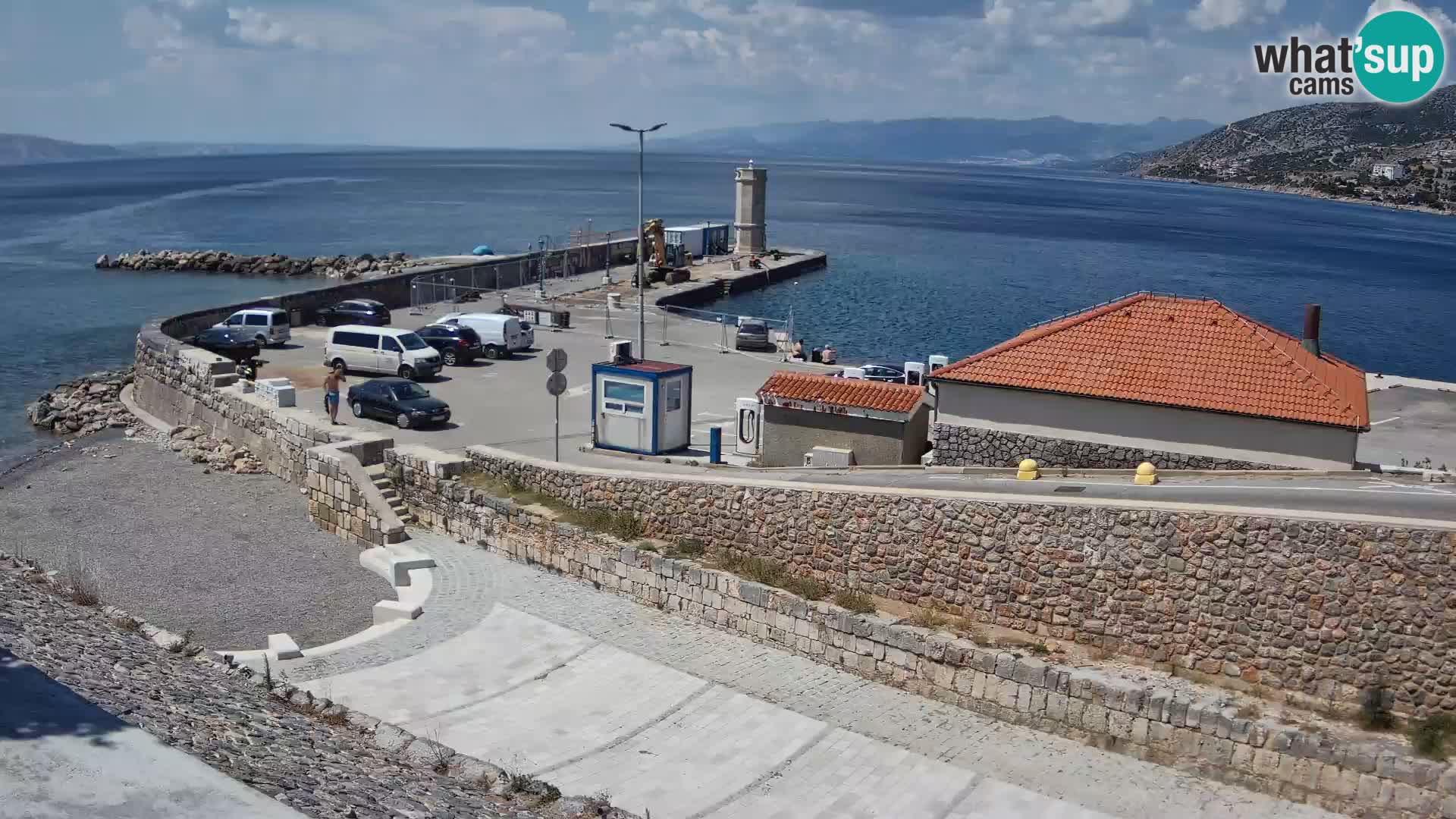 Webcam puerto de Senj – Rompeolas y faro en directo