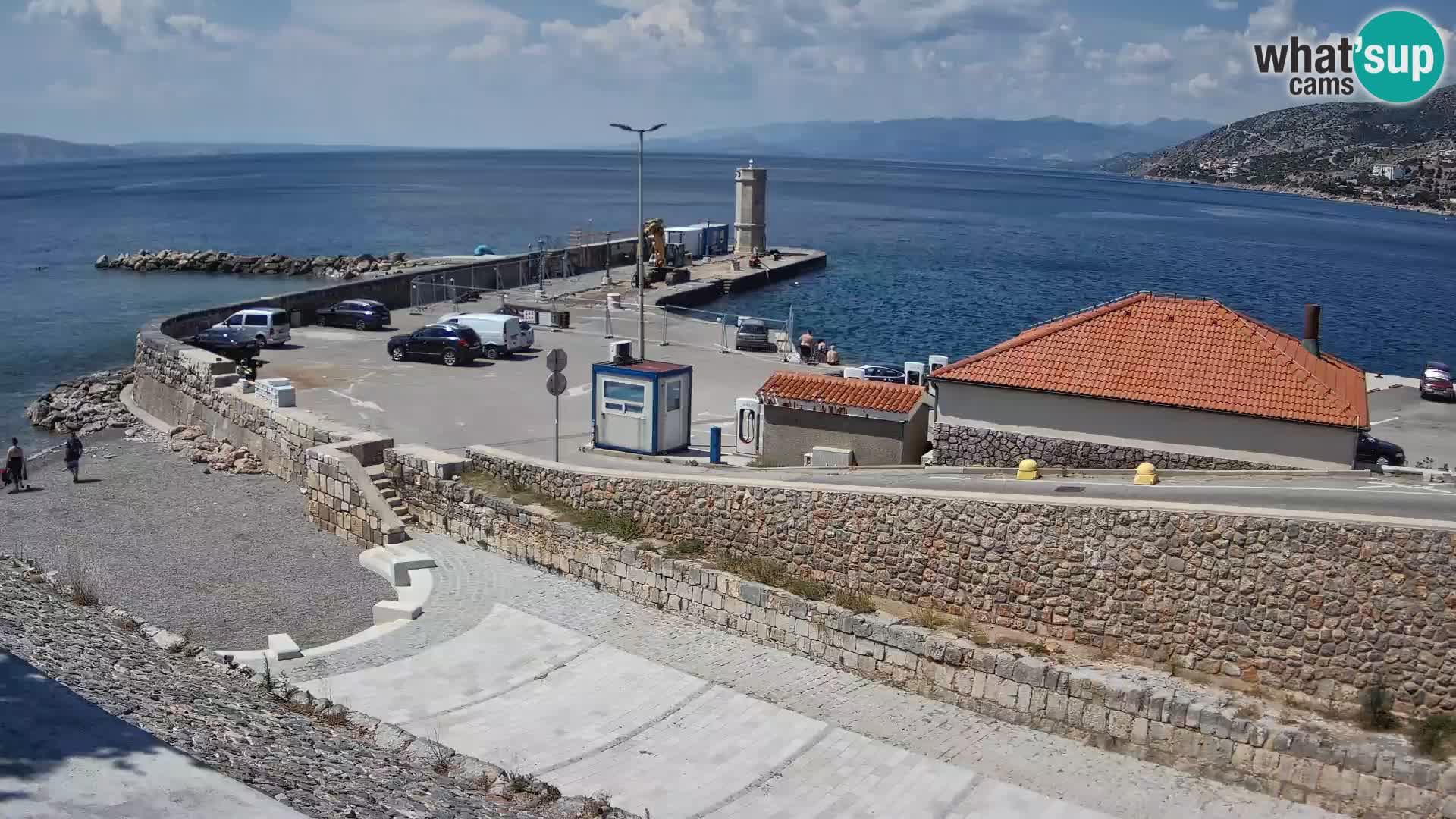 Webcam port de Senj – Vue sur la jetée et le phare