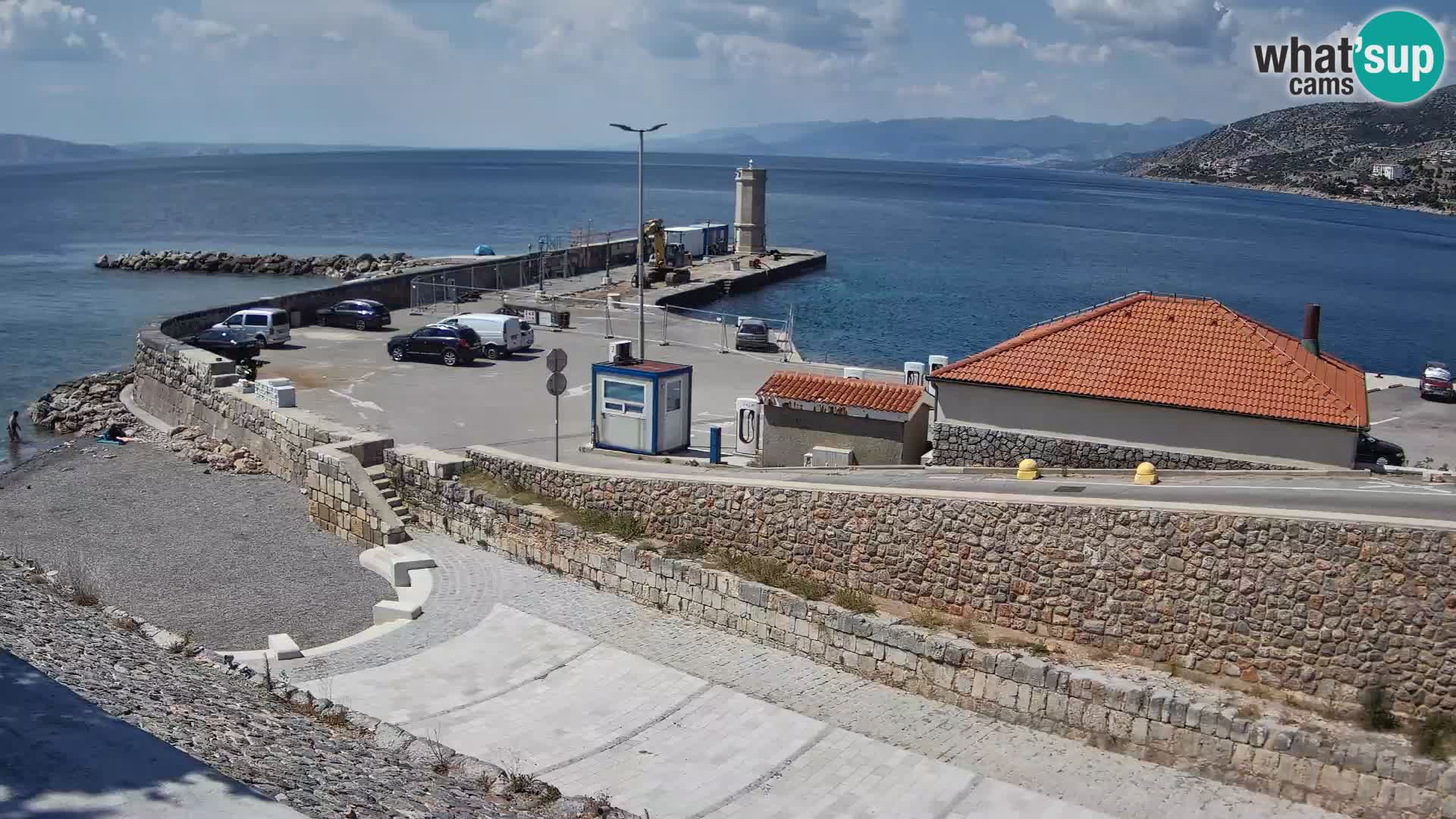 Senj Hafen Webcam – Wellenbrecher & Leuchtturm Liveblick