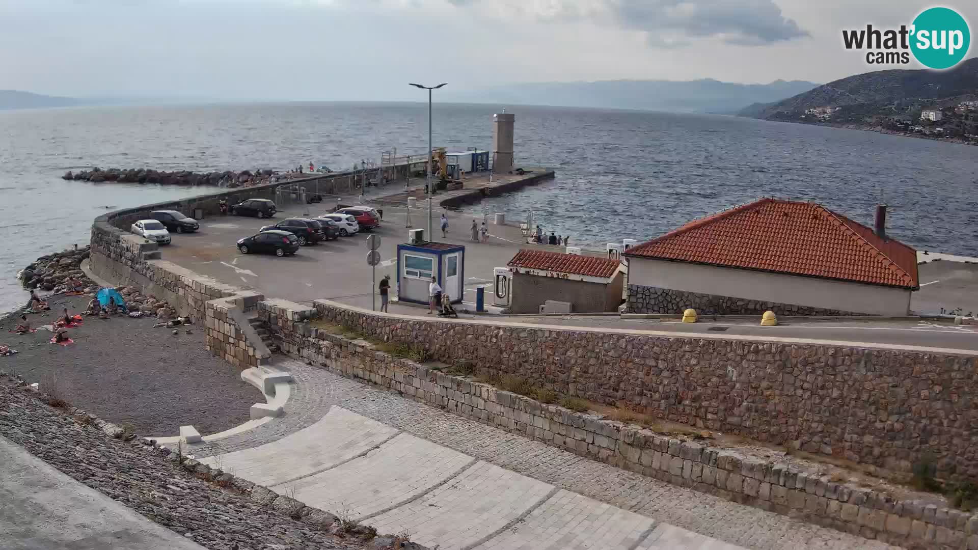 Senj Hafen Webcam – Wellenbrecher & Leuchtturm Liveblick