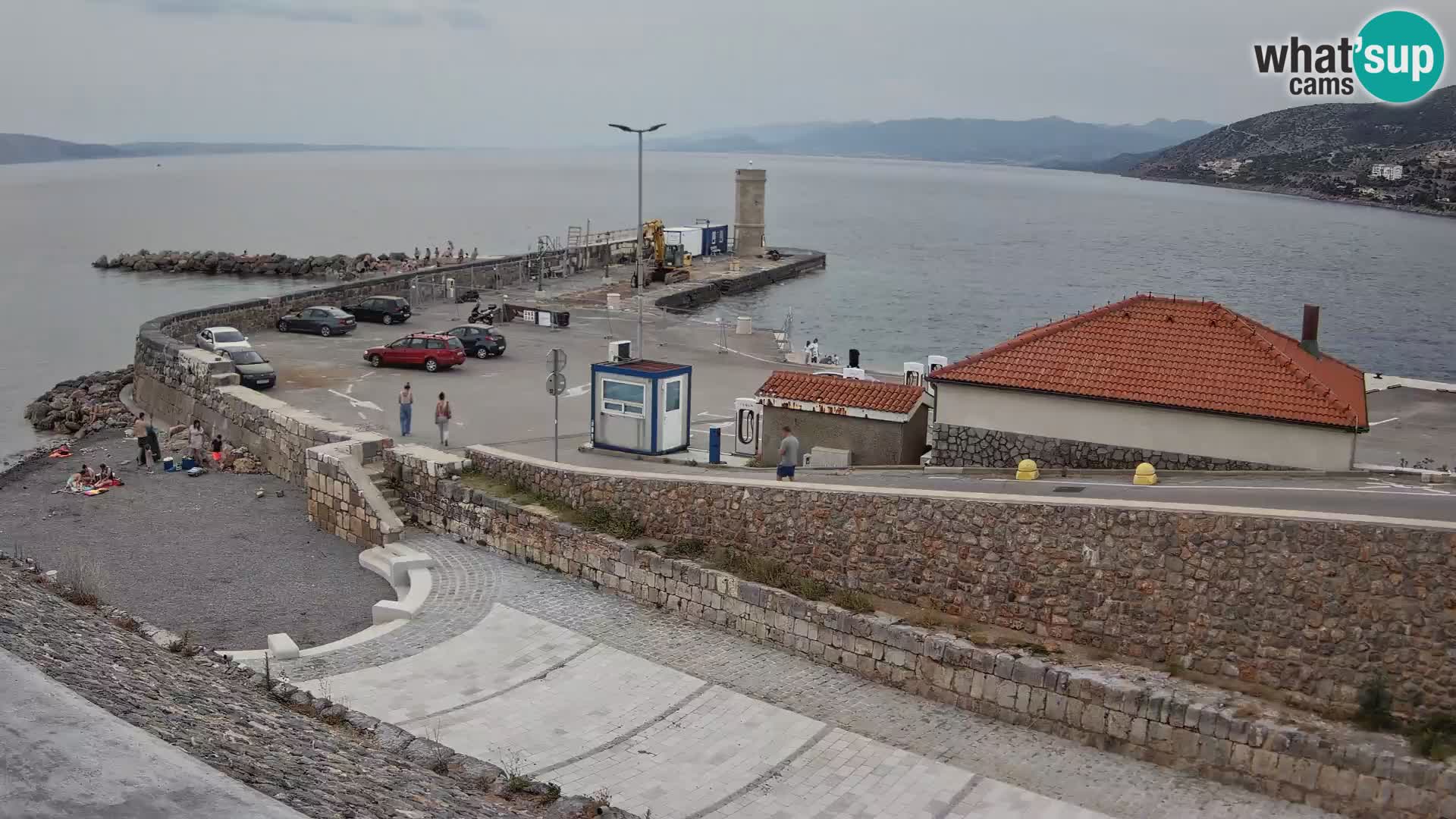 Senj Hafen Webcam – Wellenbrecher & Leuchtturm Liveblick