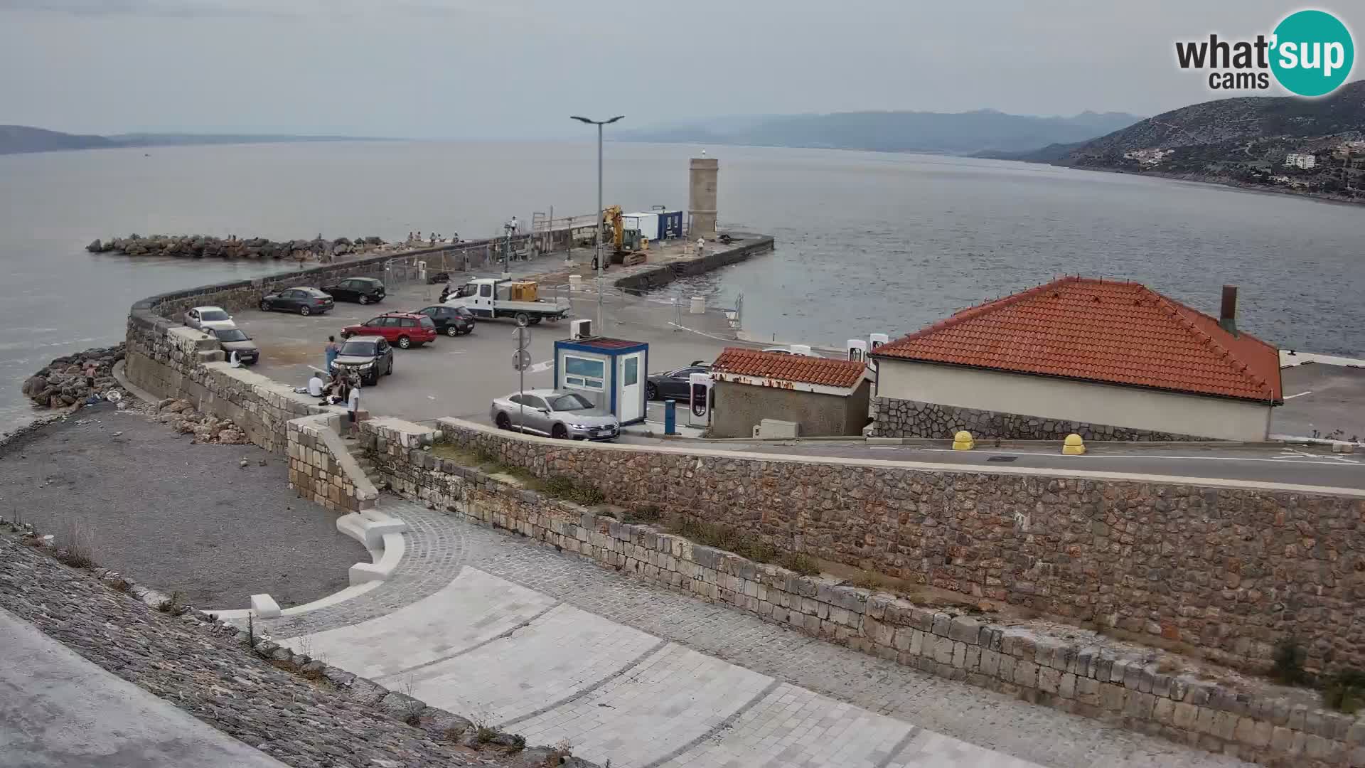Webcam port de Senj – Vue sur la jetée et le phare