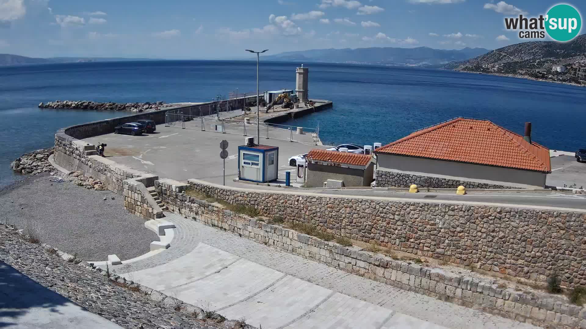 Senj Hafen Webcam – Wellenbrecher & Leuchtturm Liveblick