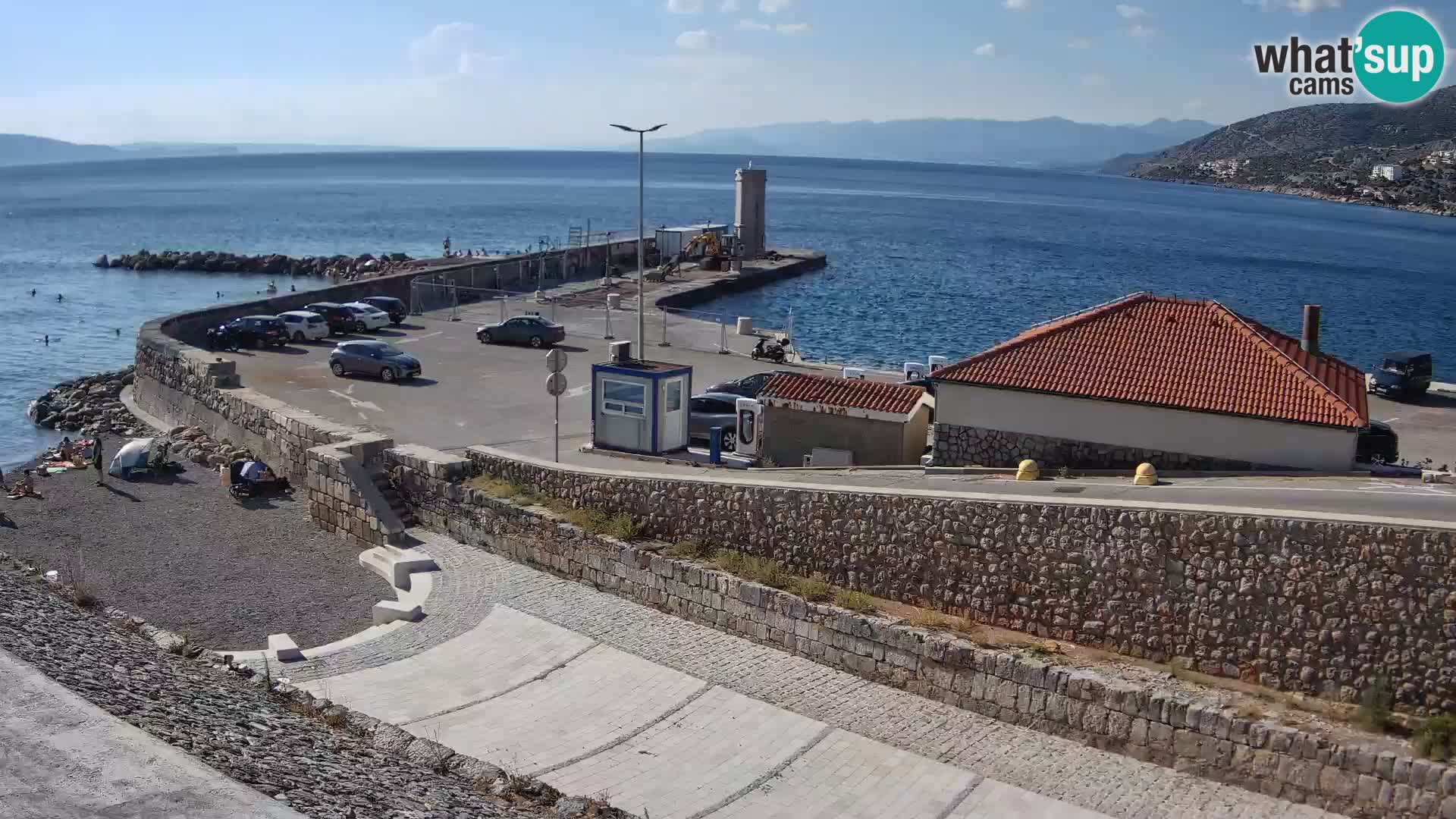 Webcam port de Senj – Vue sur la jetée et le phare