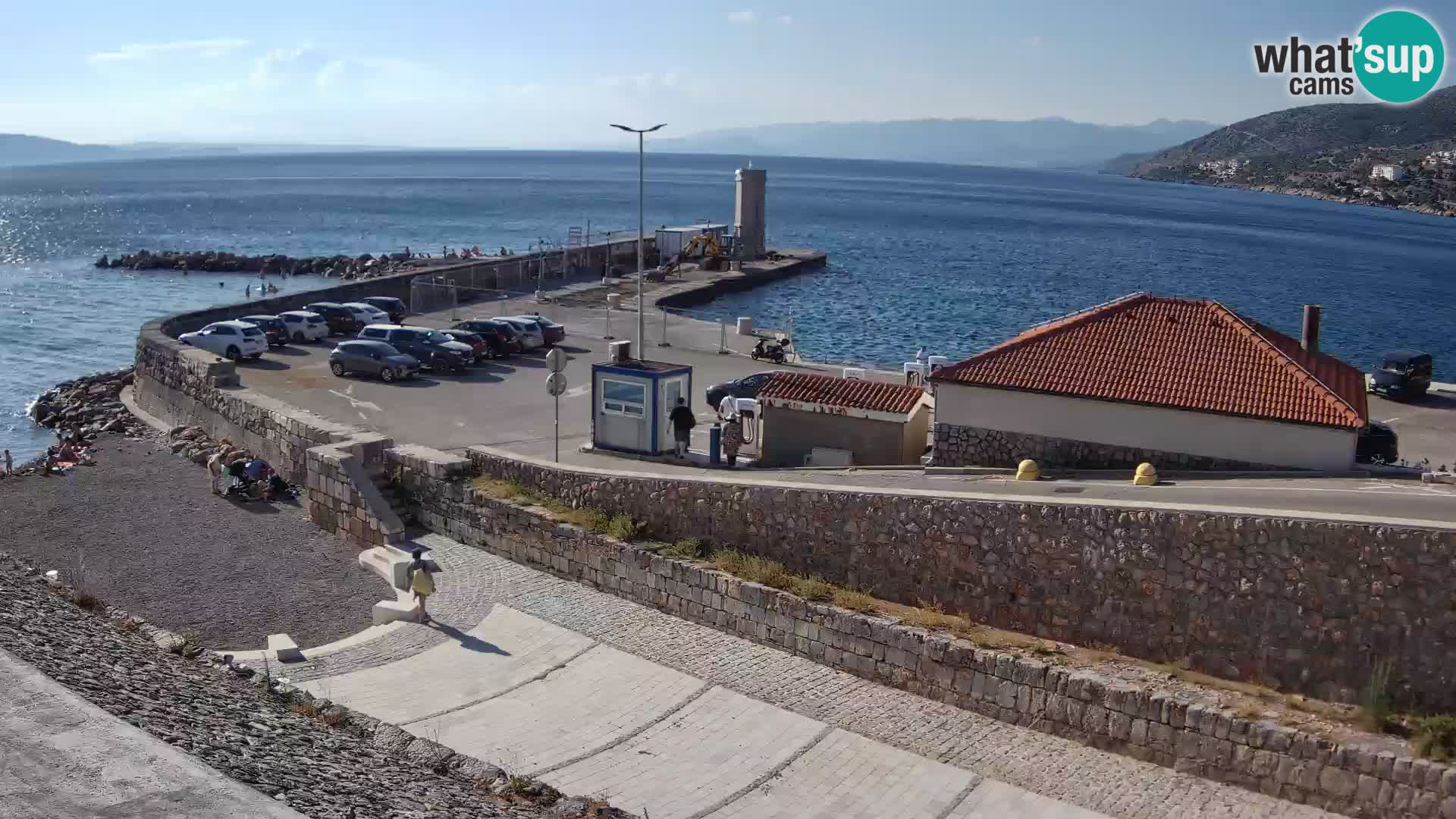 Senj Hafen Webcam – Wellenbrecher & Leuchtturm Liveblick