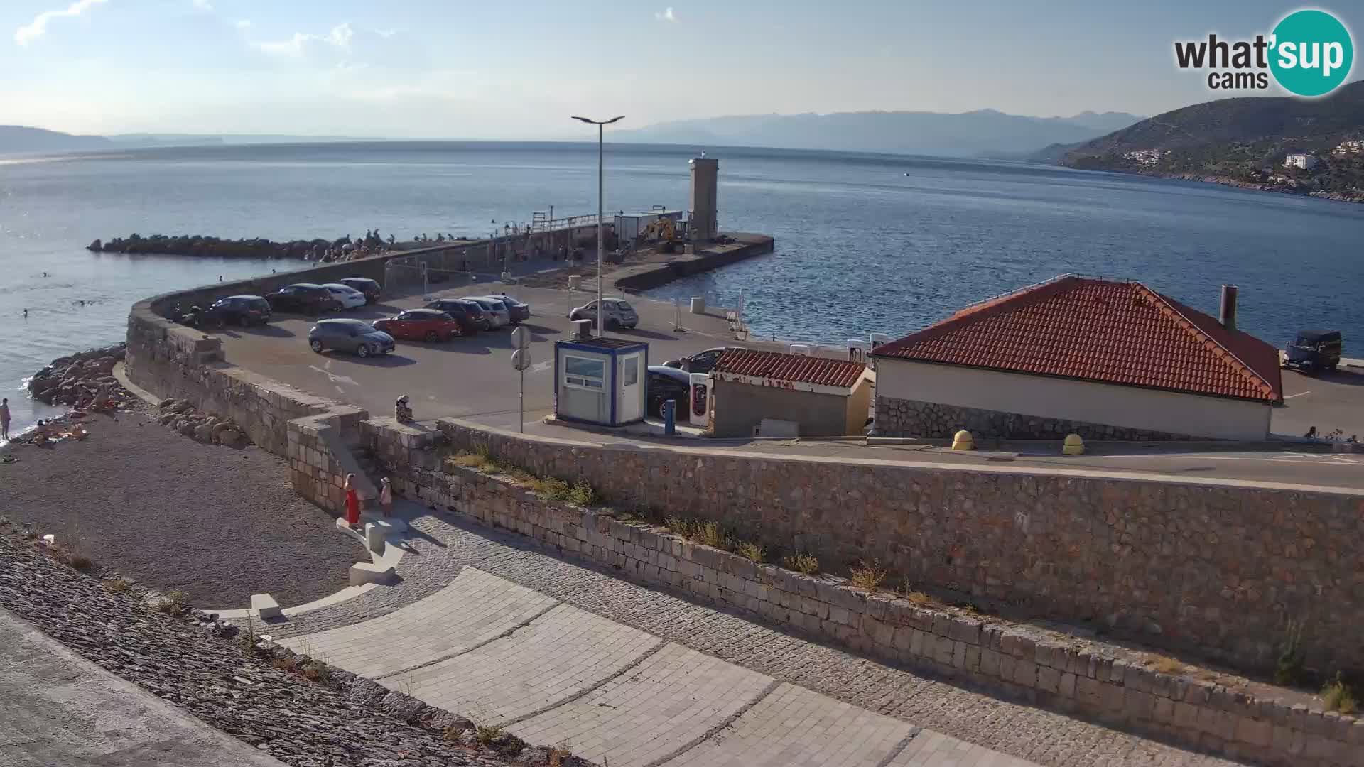 Senj Hafen Webcam – Wellenbrecher & Leuchtturm Liveblick