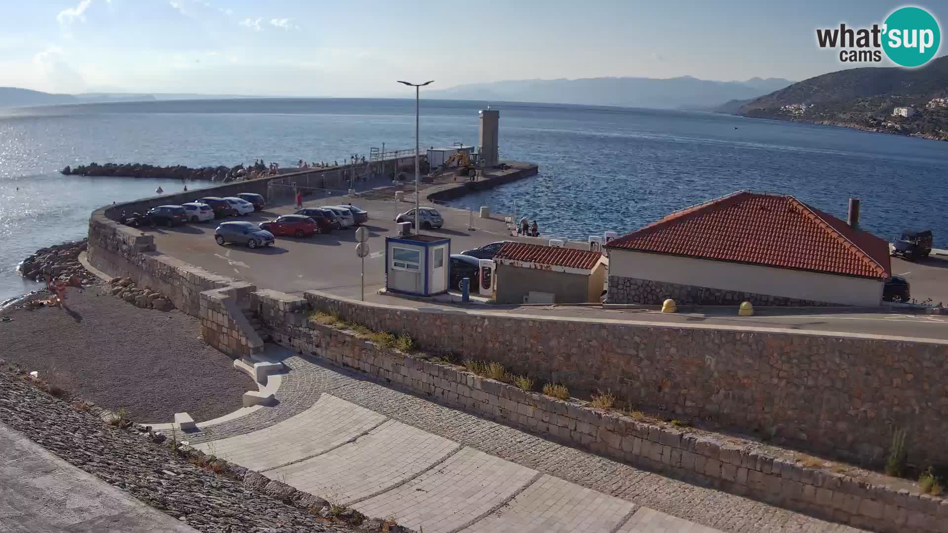 Senj Hafen Webcam – Wellenbrecher & Leuchtturm Liveblick