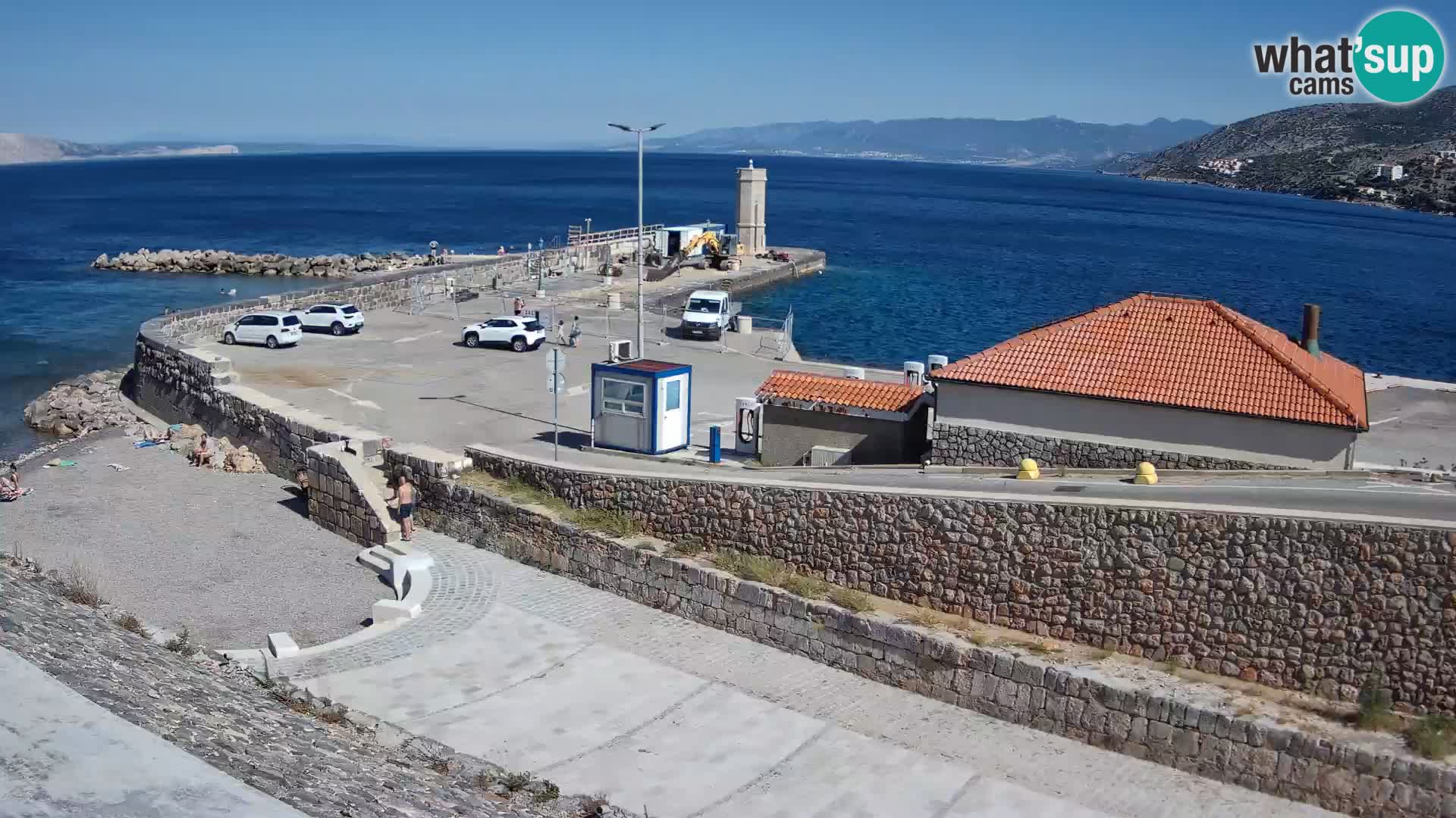 Webcam puerto de Senj – Rompeolas y faro en directo