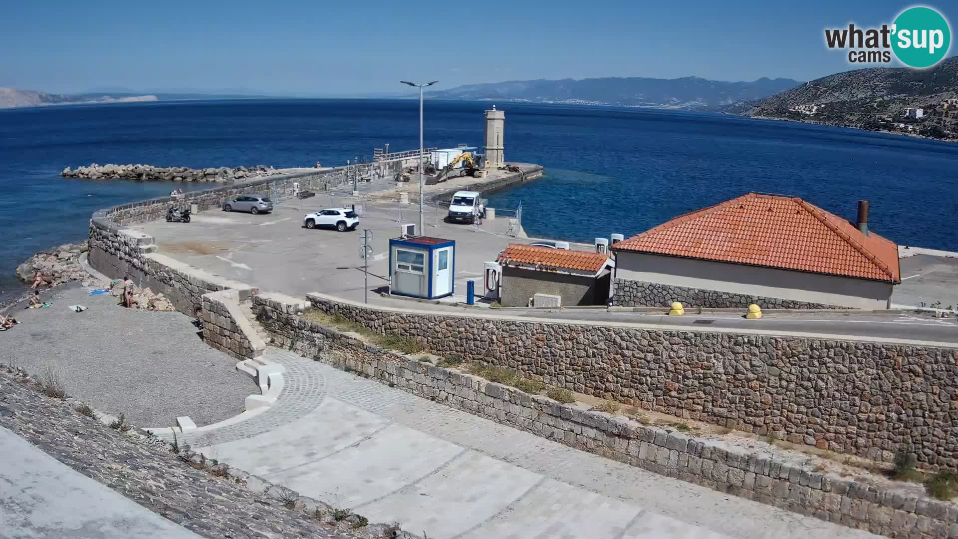 Senj Hafen Webcam – Wellenbrecher & Leuchtturm Liveblick