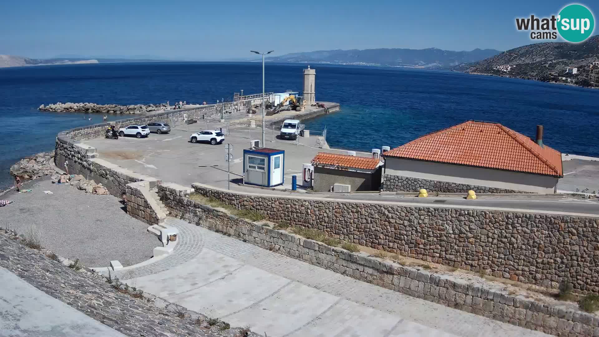 Webcam port de Senj – Vue sur la jetée et le phare
