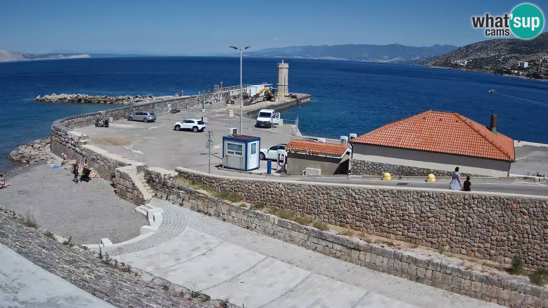 Senj Hafen Webcam – Wellenbrecher & Leuchtturm Liveblick