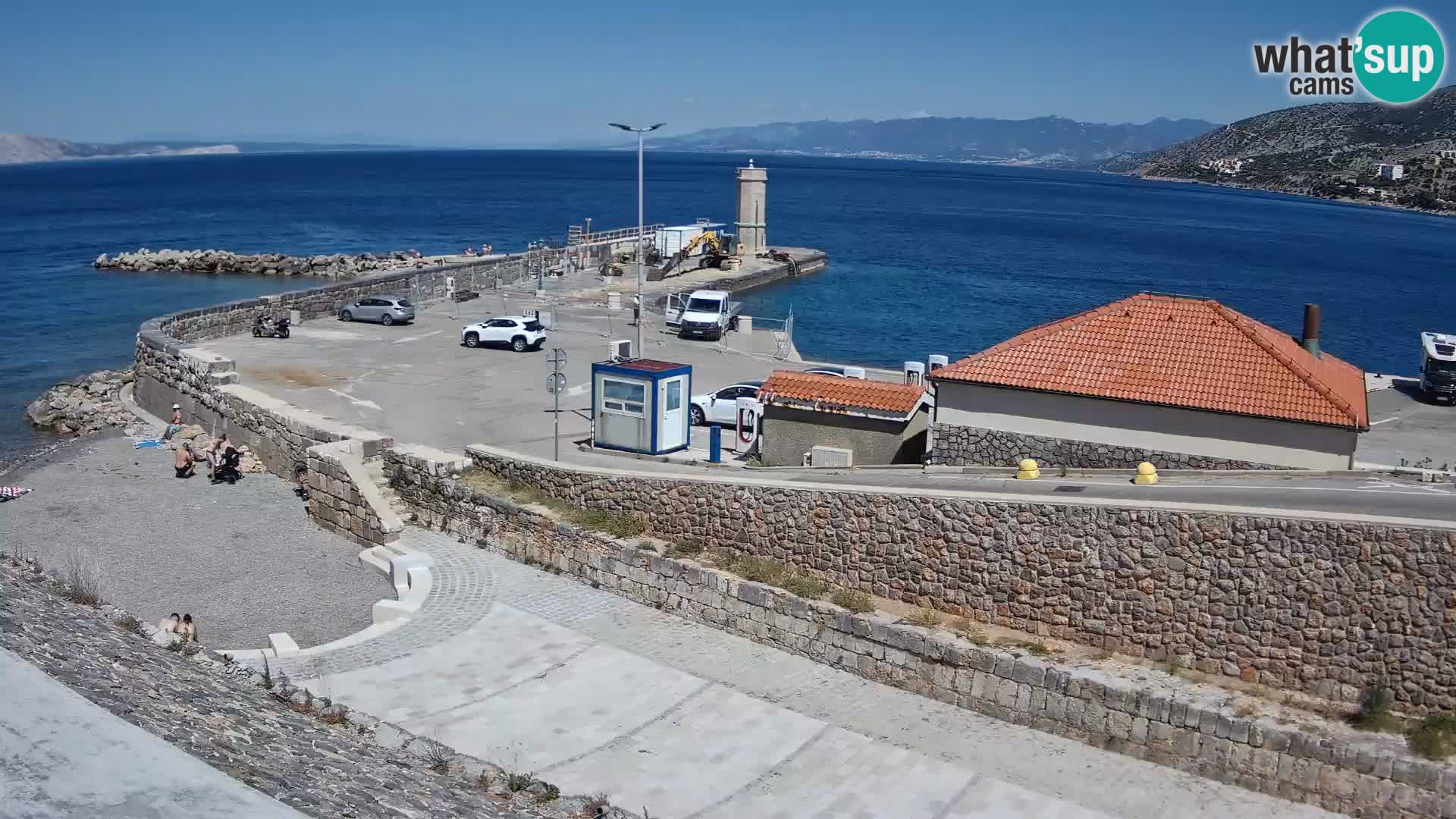 Senj Hafen Webcam – Wellenbrecher & Leuchtturm Liveblick