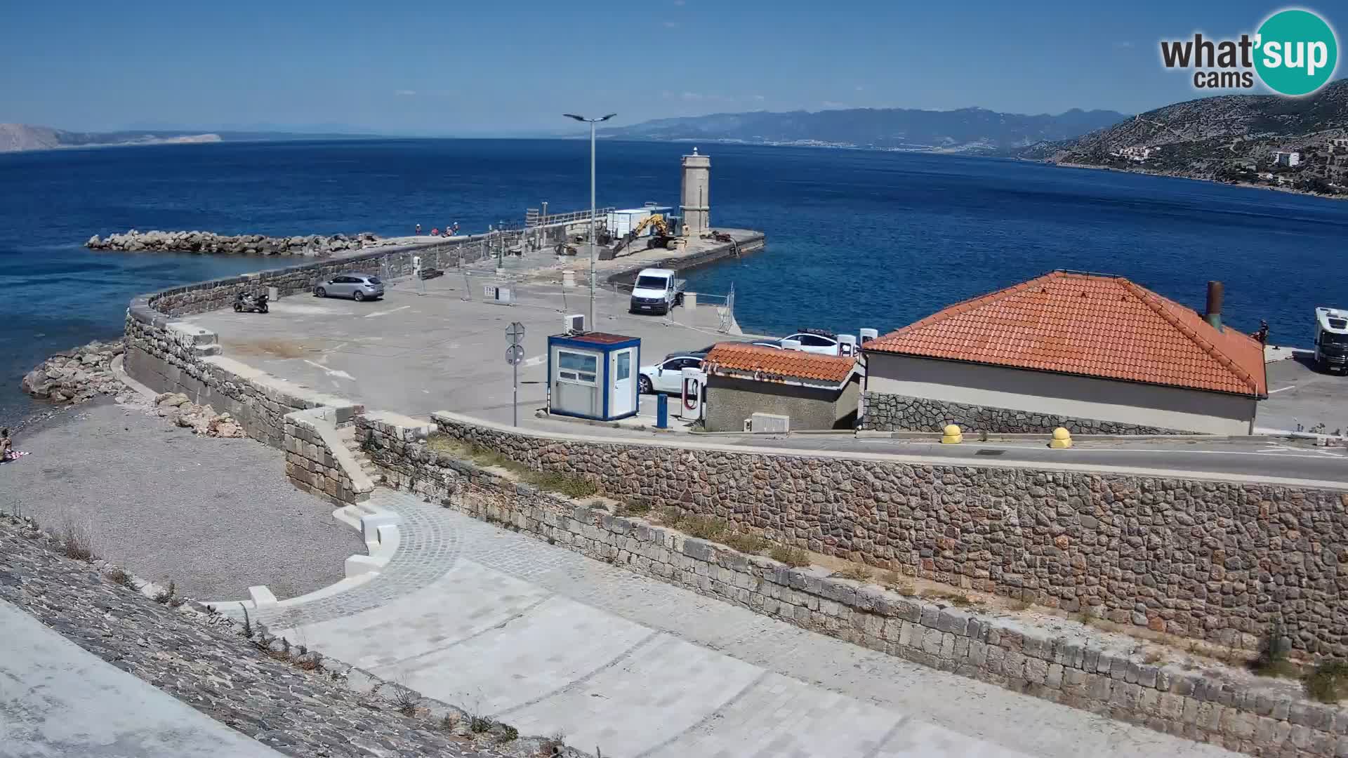 Senj Hafen Webcam – Wellenbrecher & Leuchtturm Liveblick