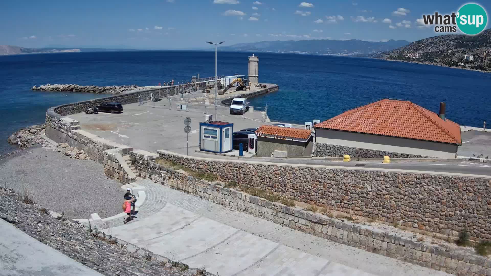 Webcam port de Senj – Vue sur la jetée et le phare