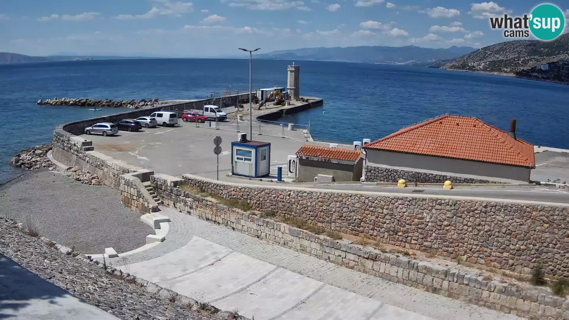 Senj Hafen Webcam – Wellenbrecher & Leuchtturm Liveblick