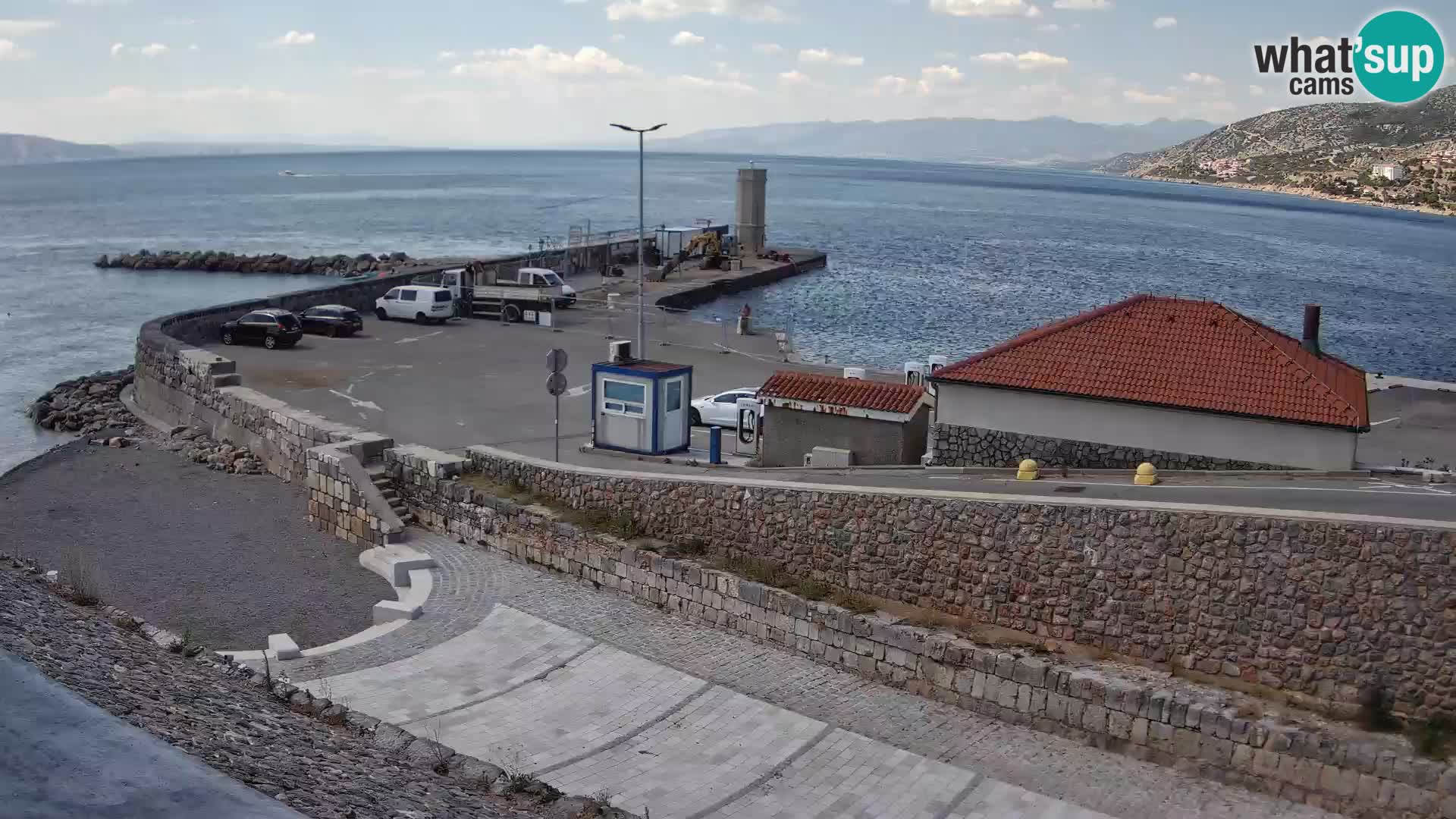 Senj Hafen Webcam – Wellenbrecher & Leuchtturm Liveblick